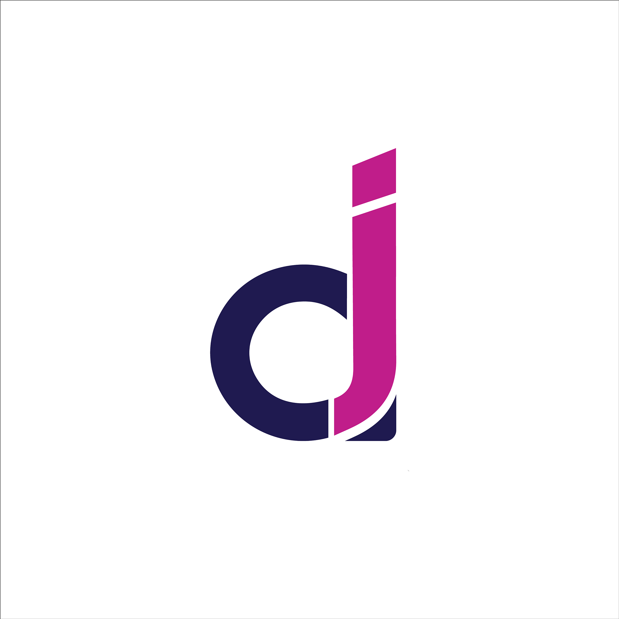 letter logo jd dj logo design