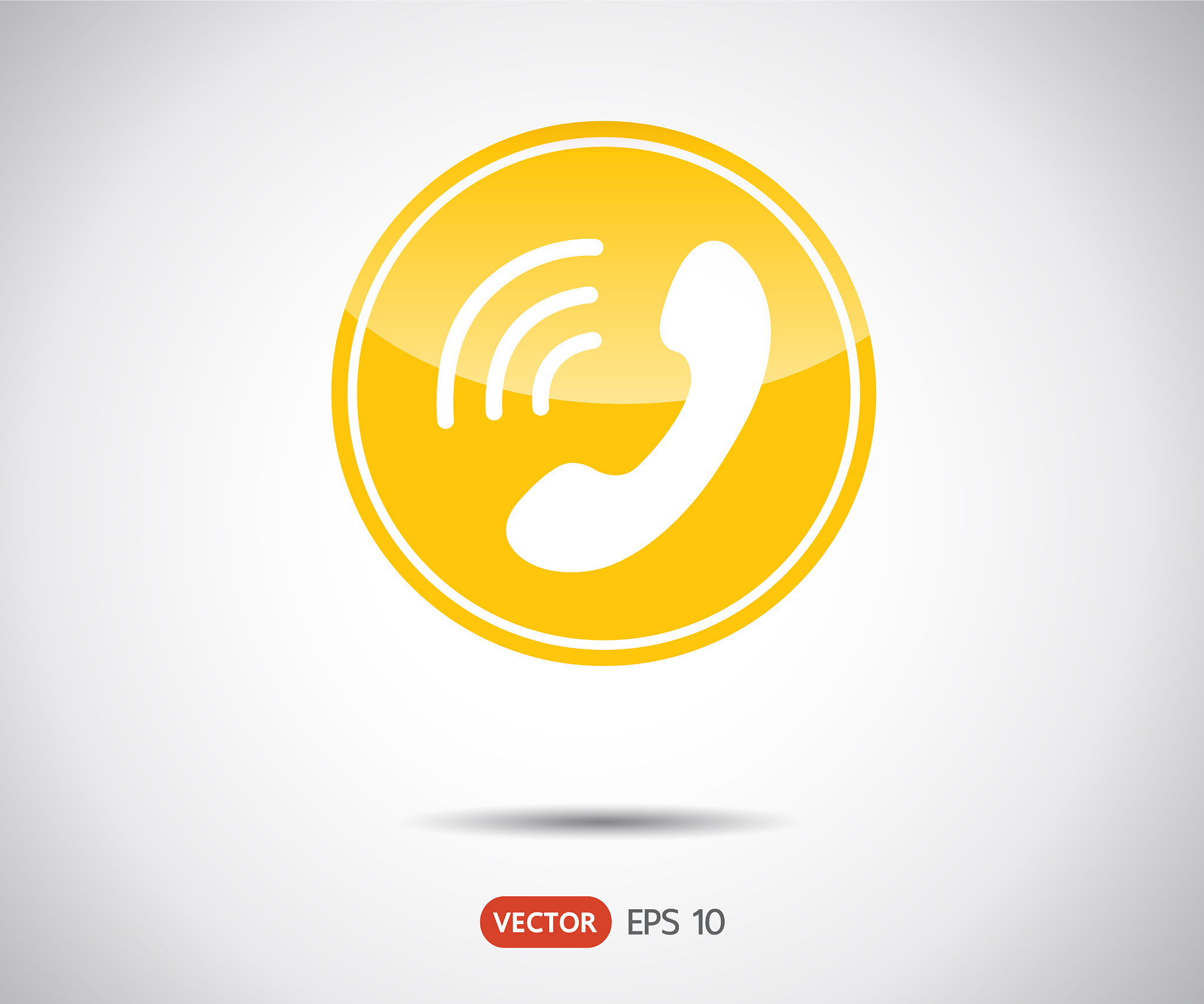 phone call icon style is flat symbol gray color