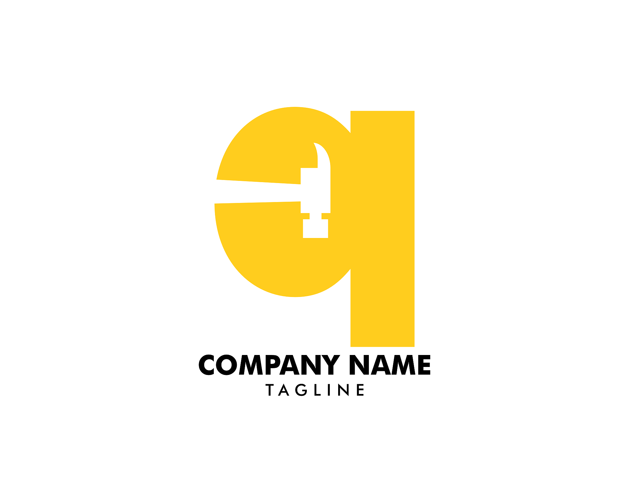 letter q hammer  , handyman services   vector design