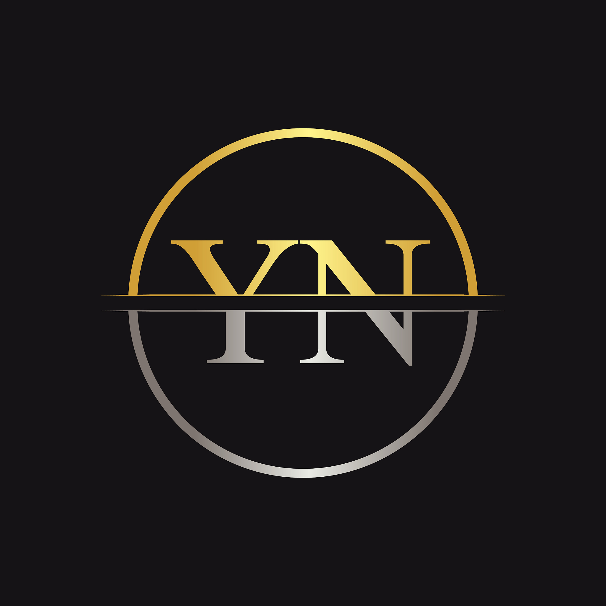 initial yn logo design template creative letter