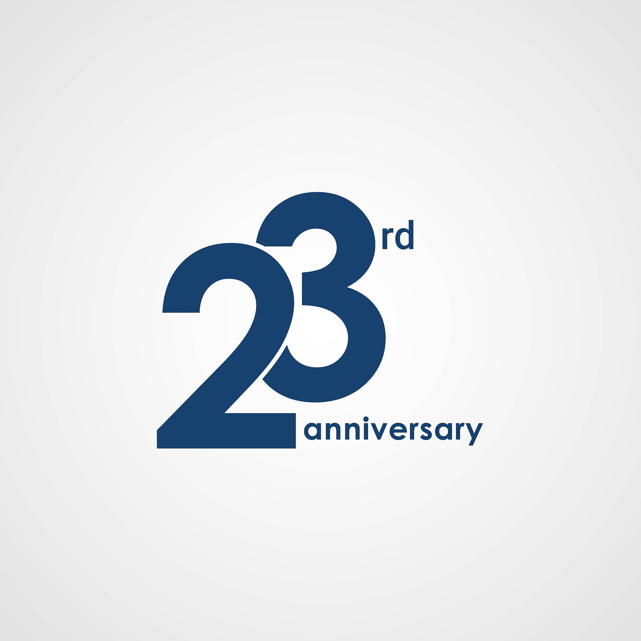 23 years anniversary emblem template design
