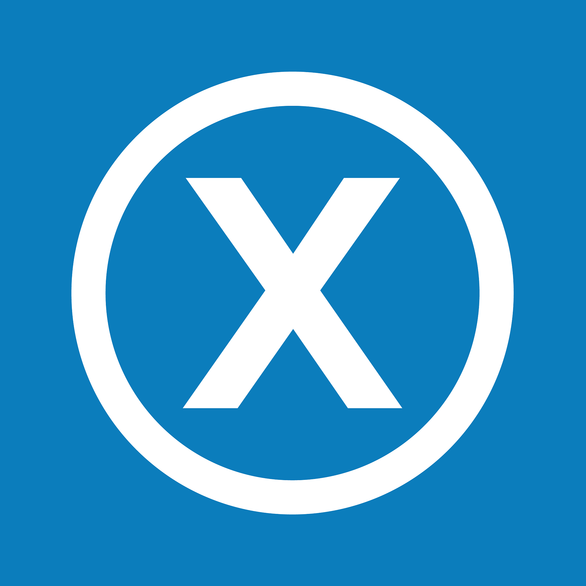 basic font letter x icon design