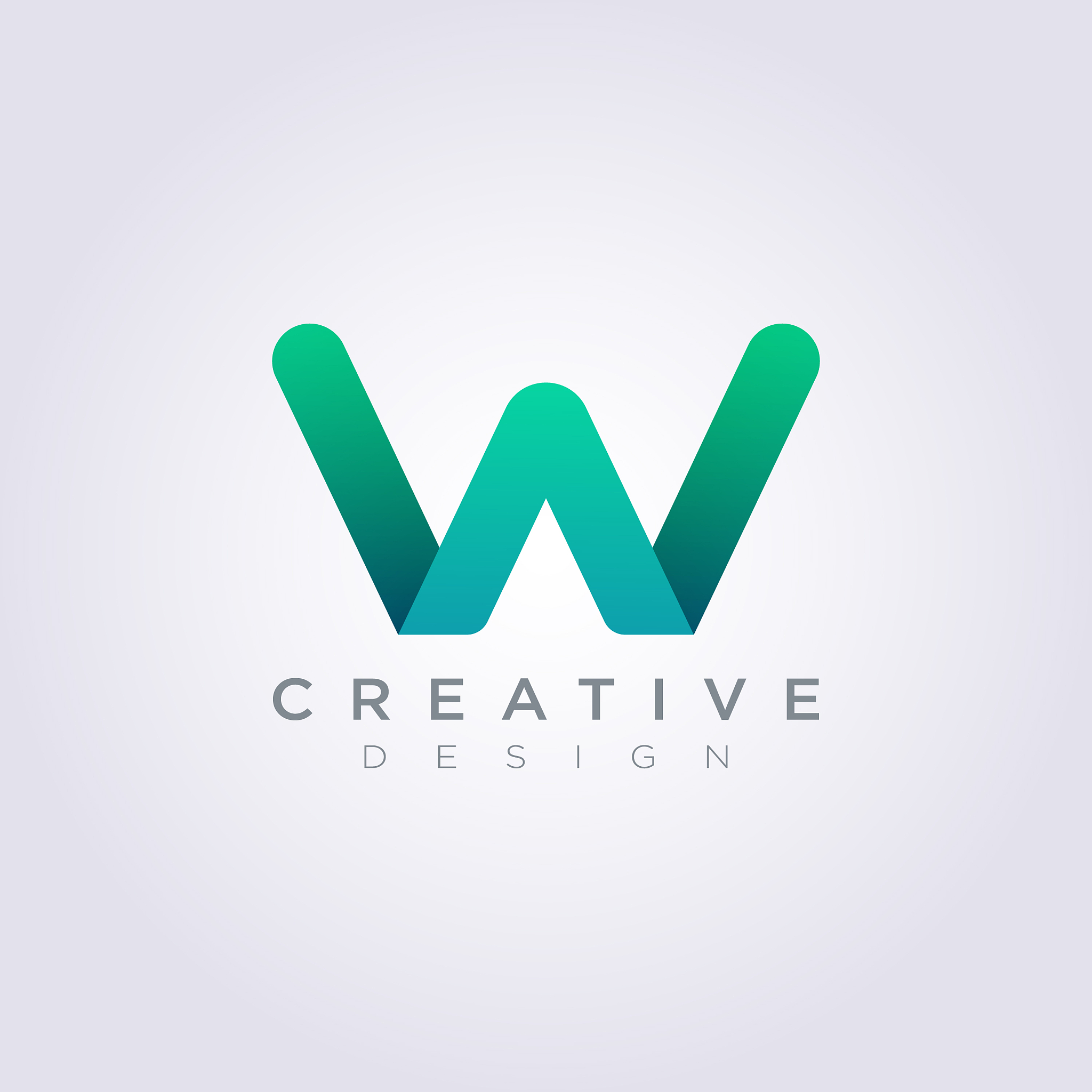logo design icons symbols letter w a color green