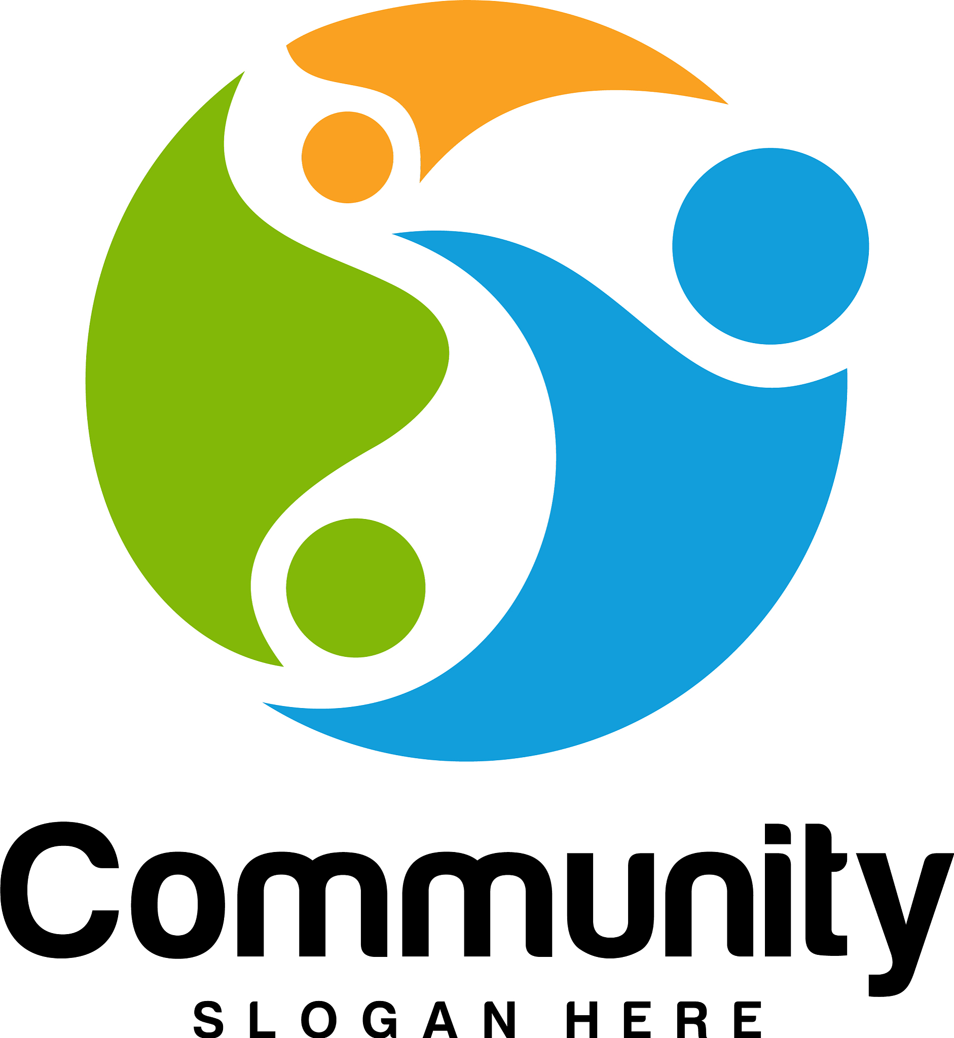 community logo design inspiration template social