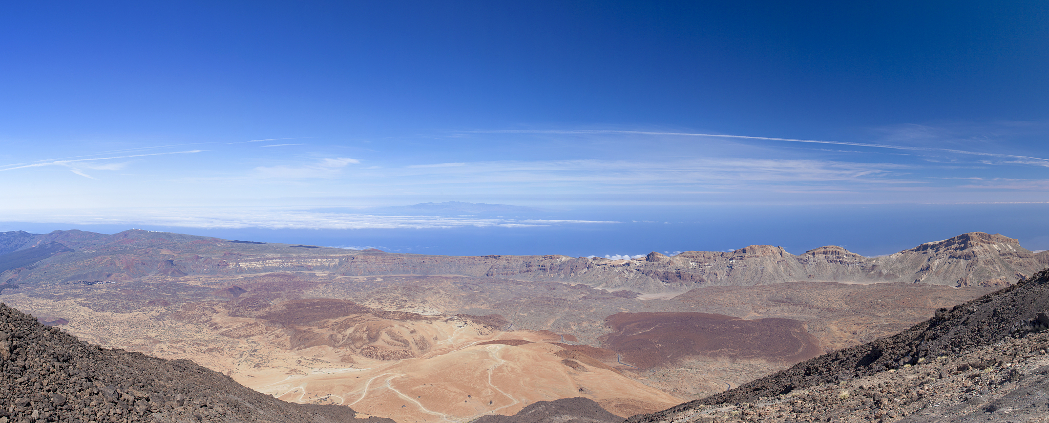 tenerife, view from hiking path to the summit