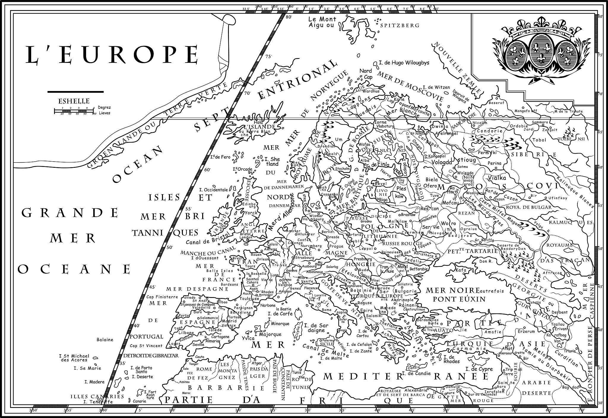 old european map