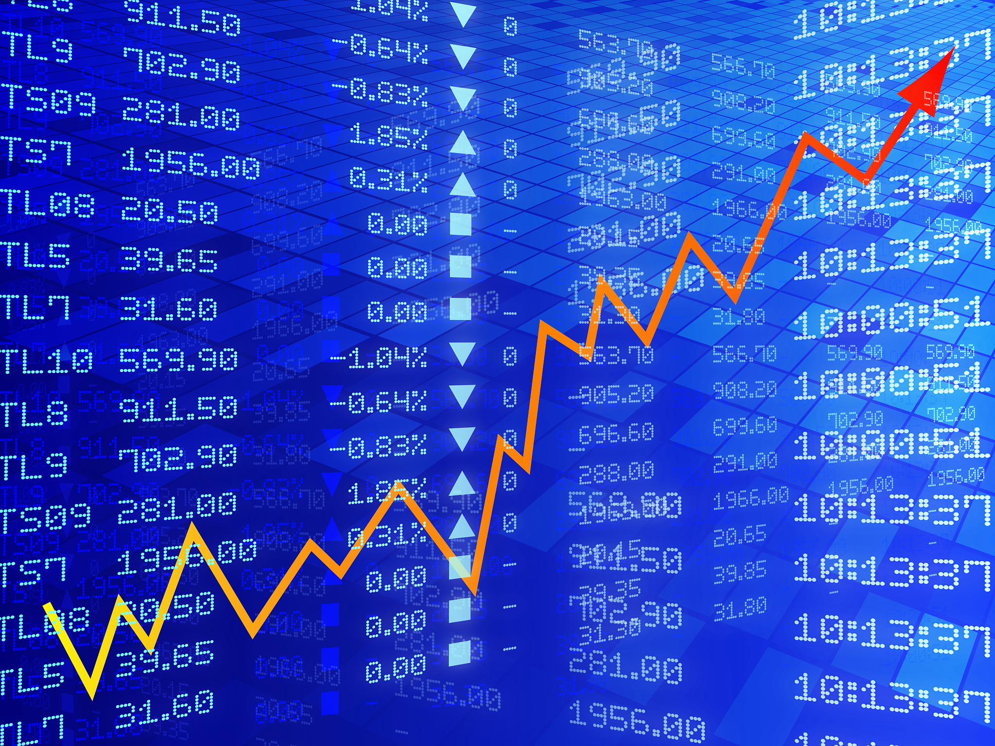 digital illustration of stock market graph