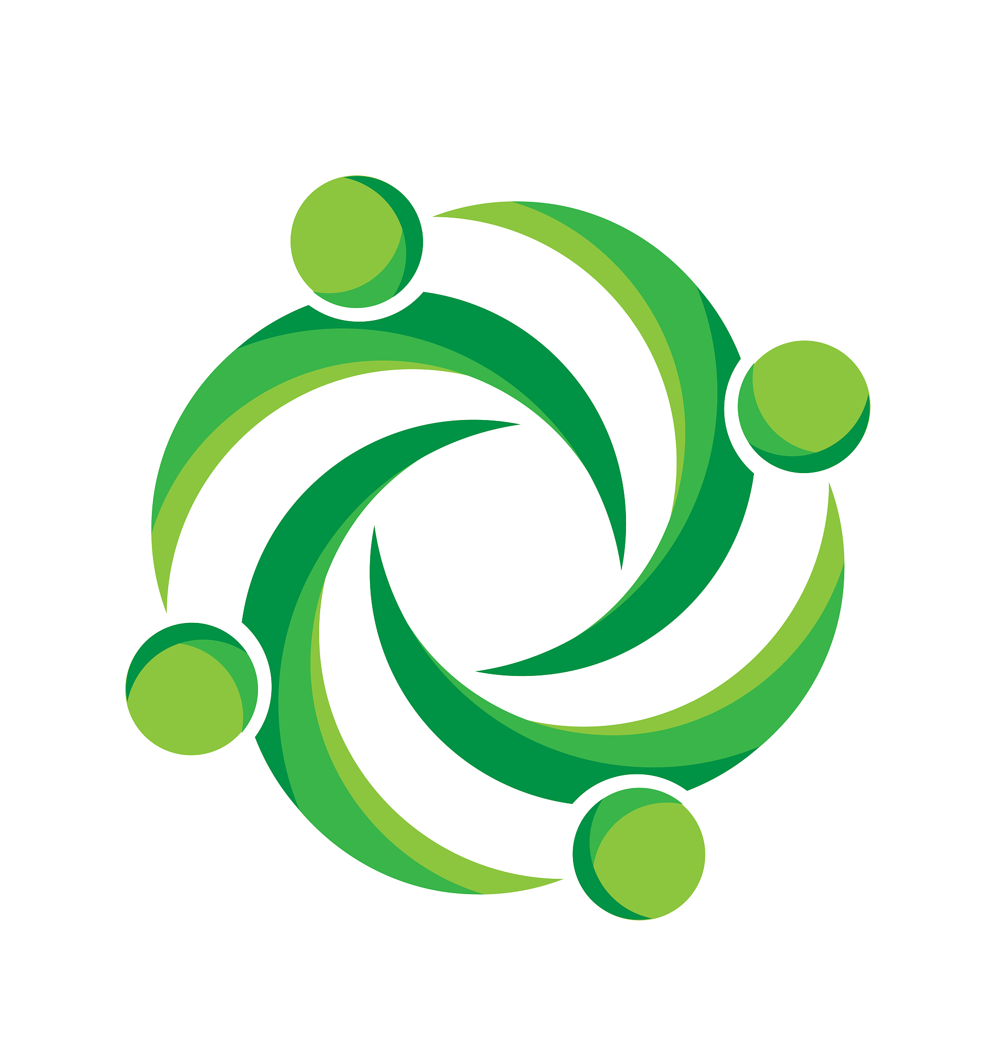teamwork green people business team icon