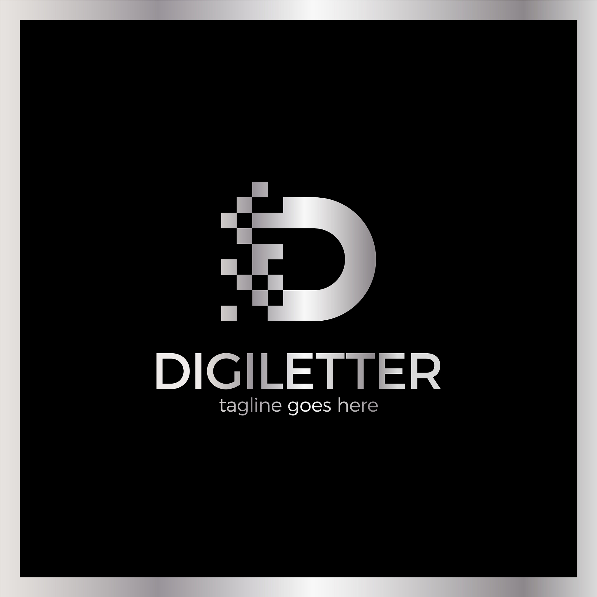business corporate letter d logo design digital