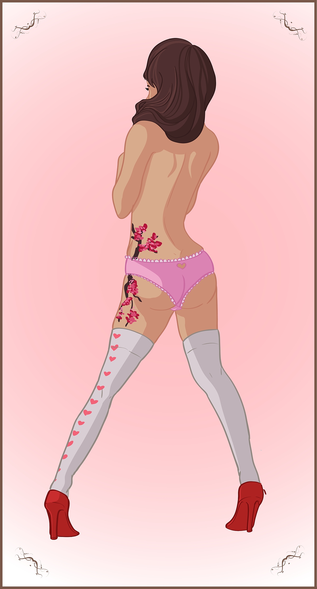 一个很敢性的女孩把前面句子的字：性放在敢前面 敢放在后面用组成两个字的词 描述关键词：比如：1 girlJk skirtstand写一个长一点的出来描述更多细节和场景关键词输出英文