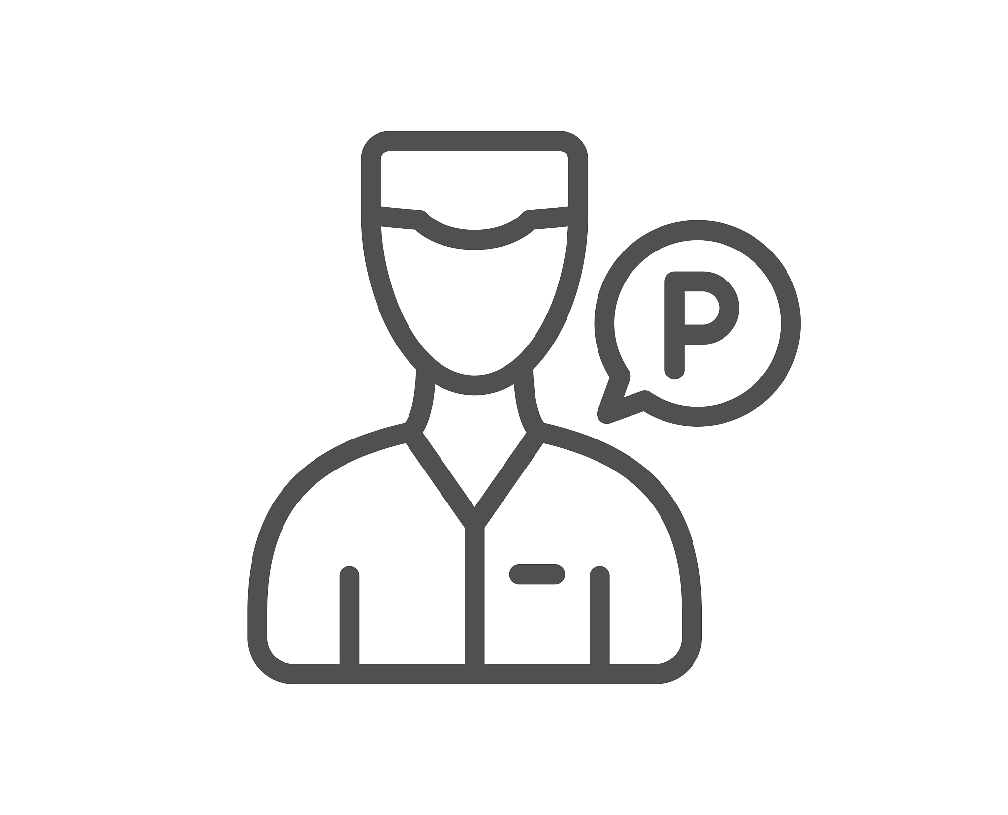valet servant line icon parking person sign