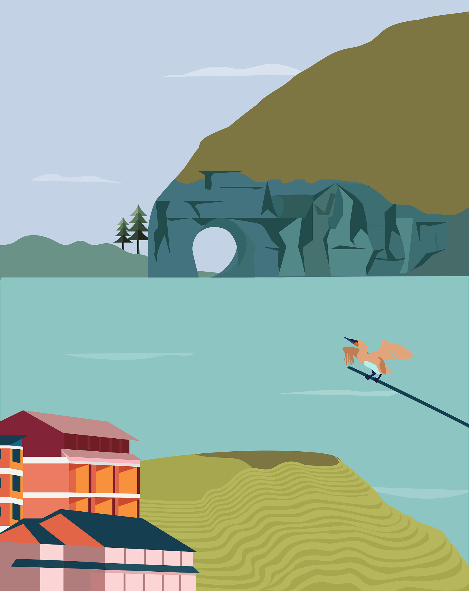 农民背水桶上山：寻找专业插画师绘制精美图片