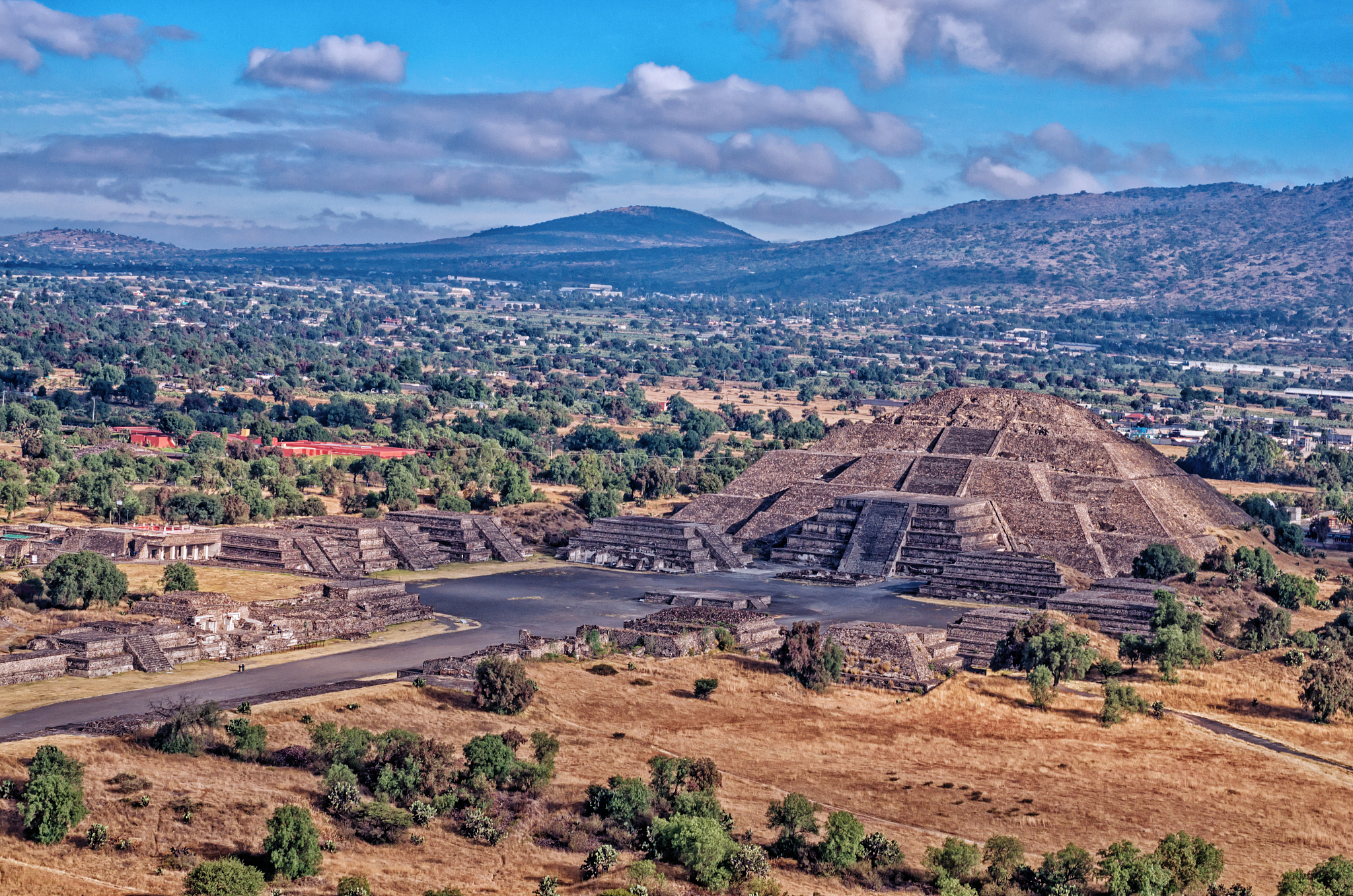 pyramid of the moon and the road of death in teotihuacan