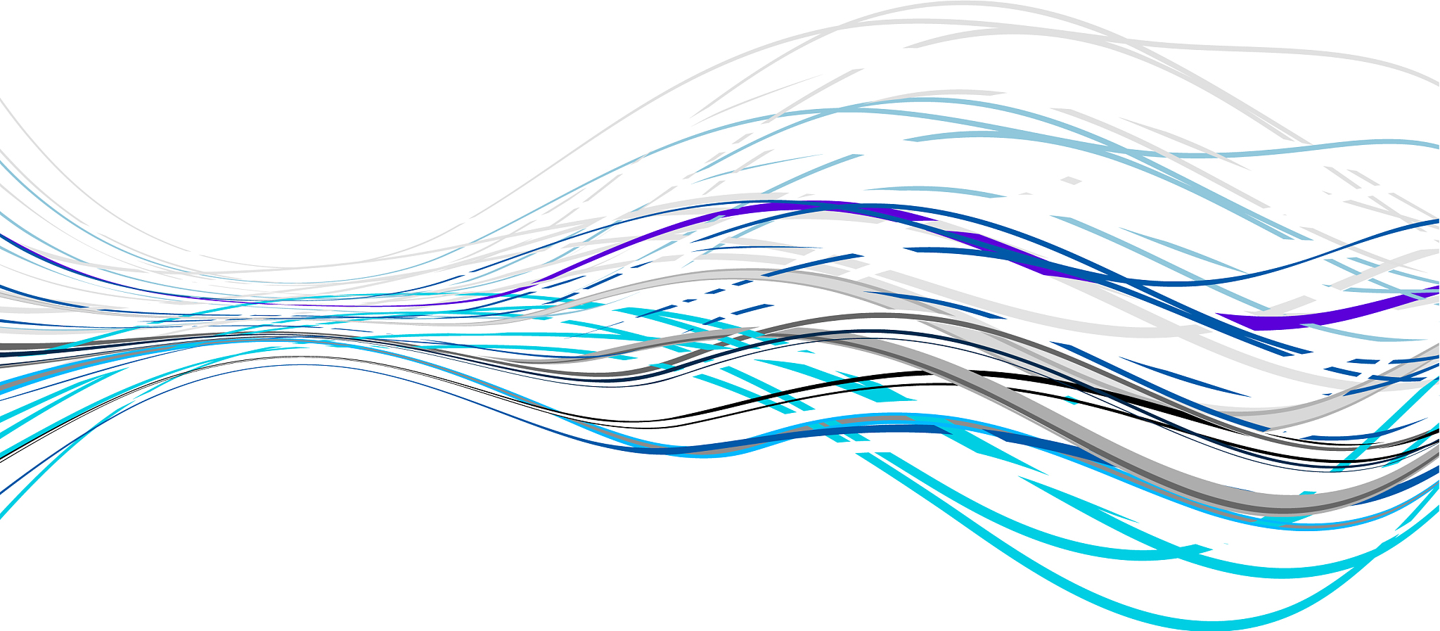 blue and grey lines on the white