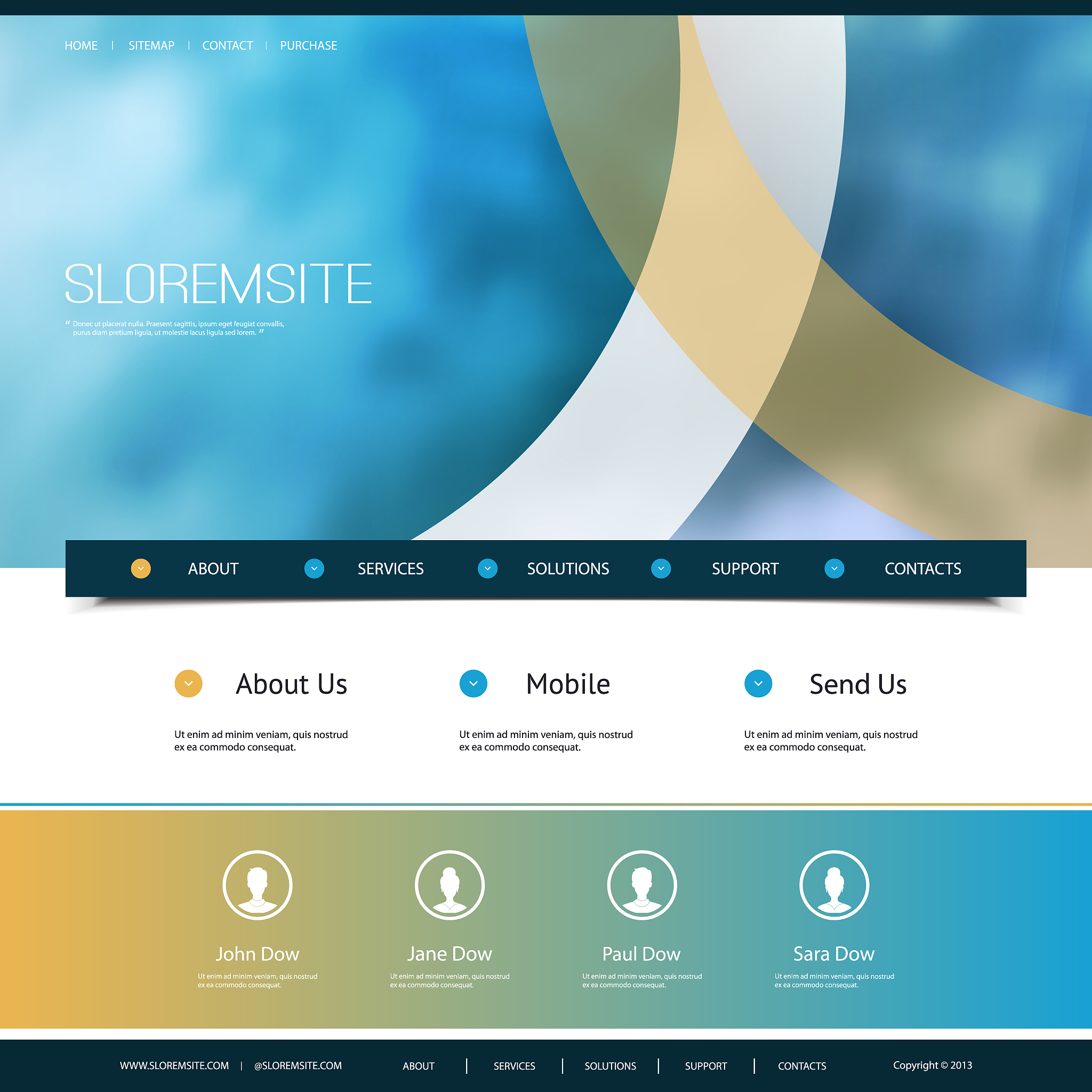 one page website template