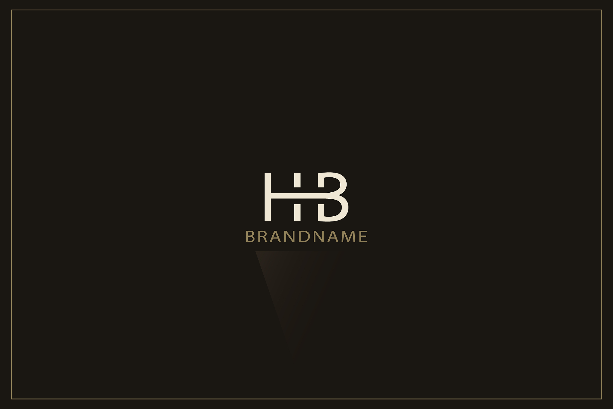 letter hb logo. creative linear monogram with inscription. luxur