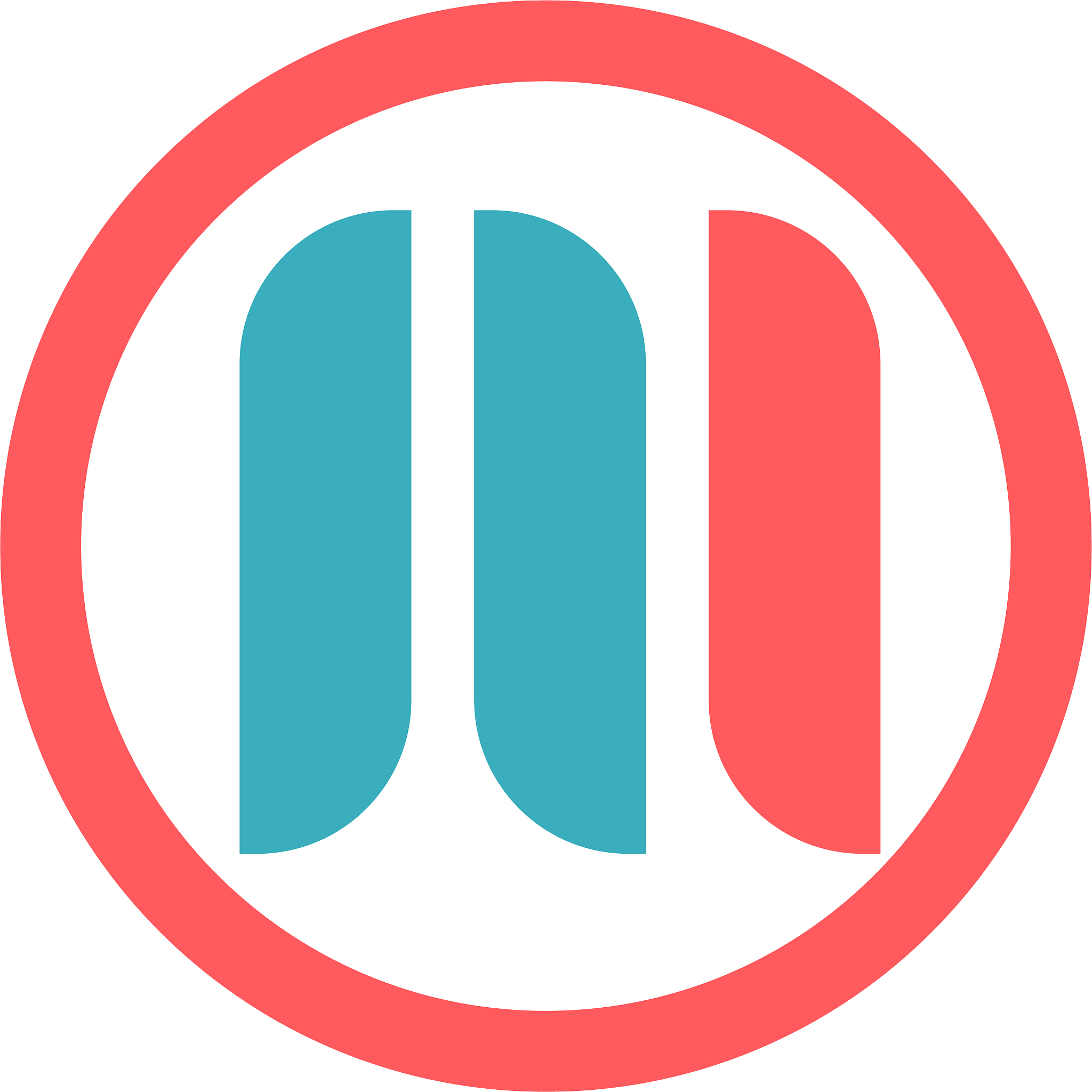 m letter logo template