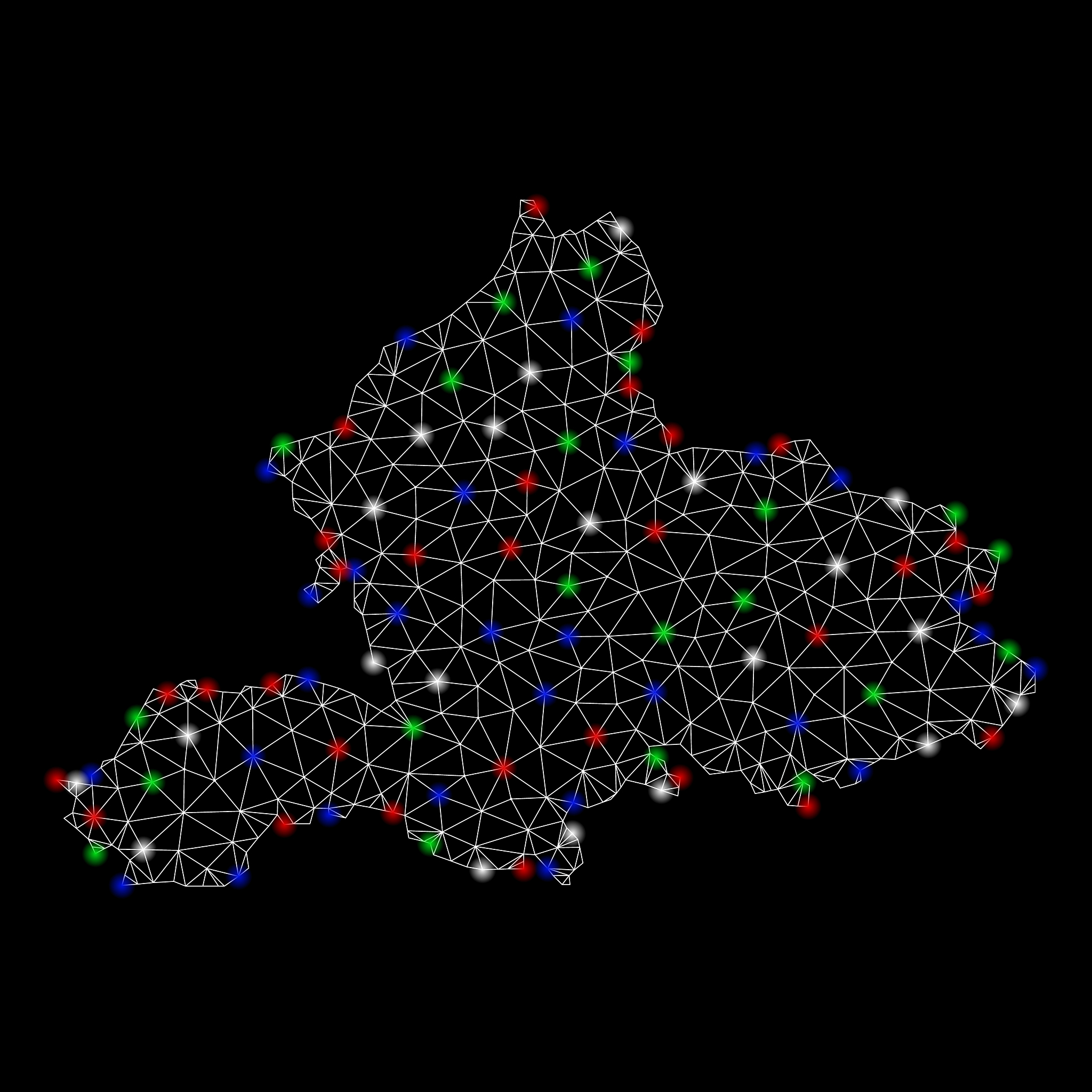 bright mesh 2d gelderland province map with flash