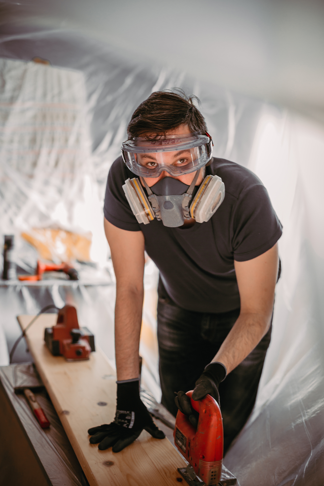 carpenter at work stock