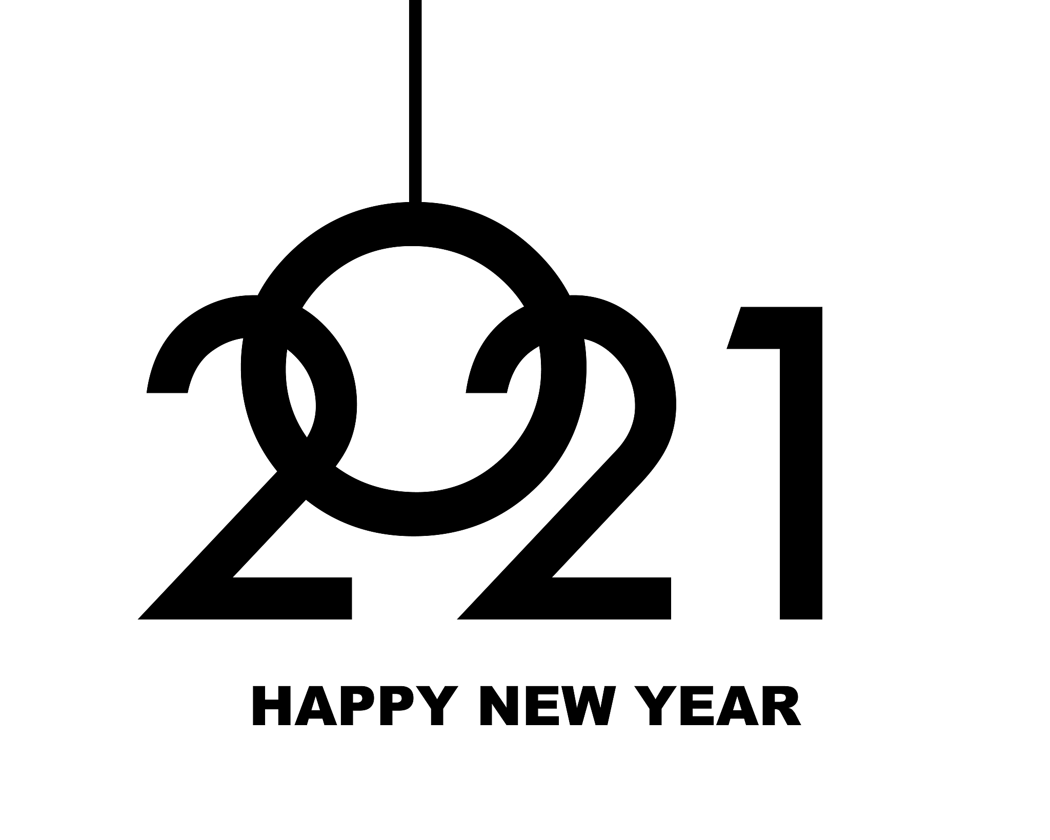 happy new year 2021 - greeting card, invitation, poster, flyer -