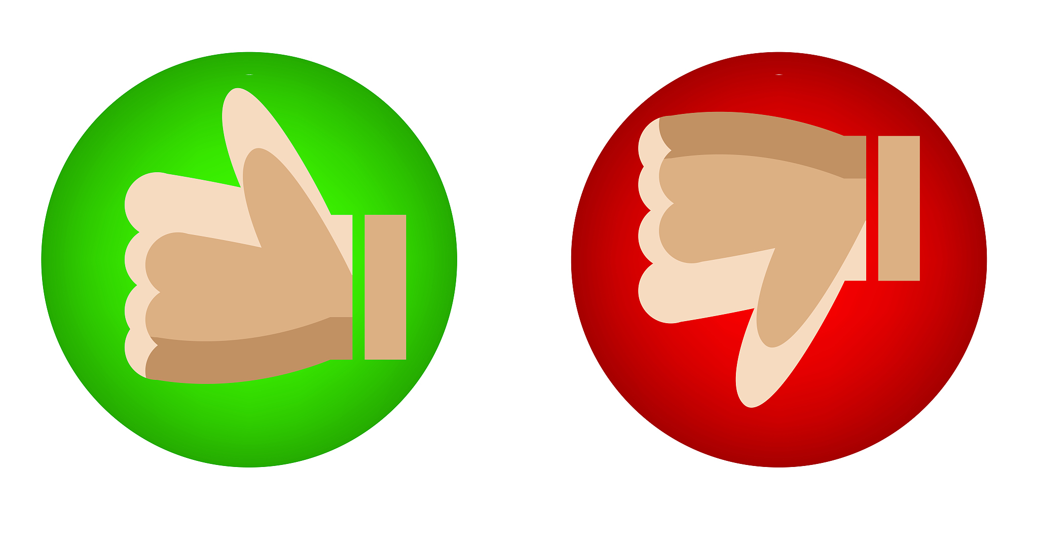 like and dislike button thumb up, thumb down stock - illustratio