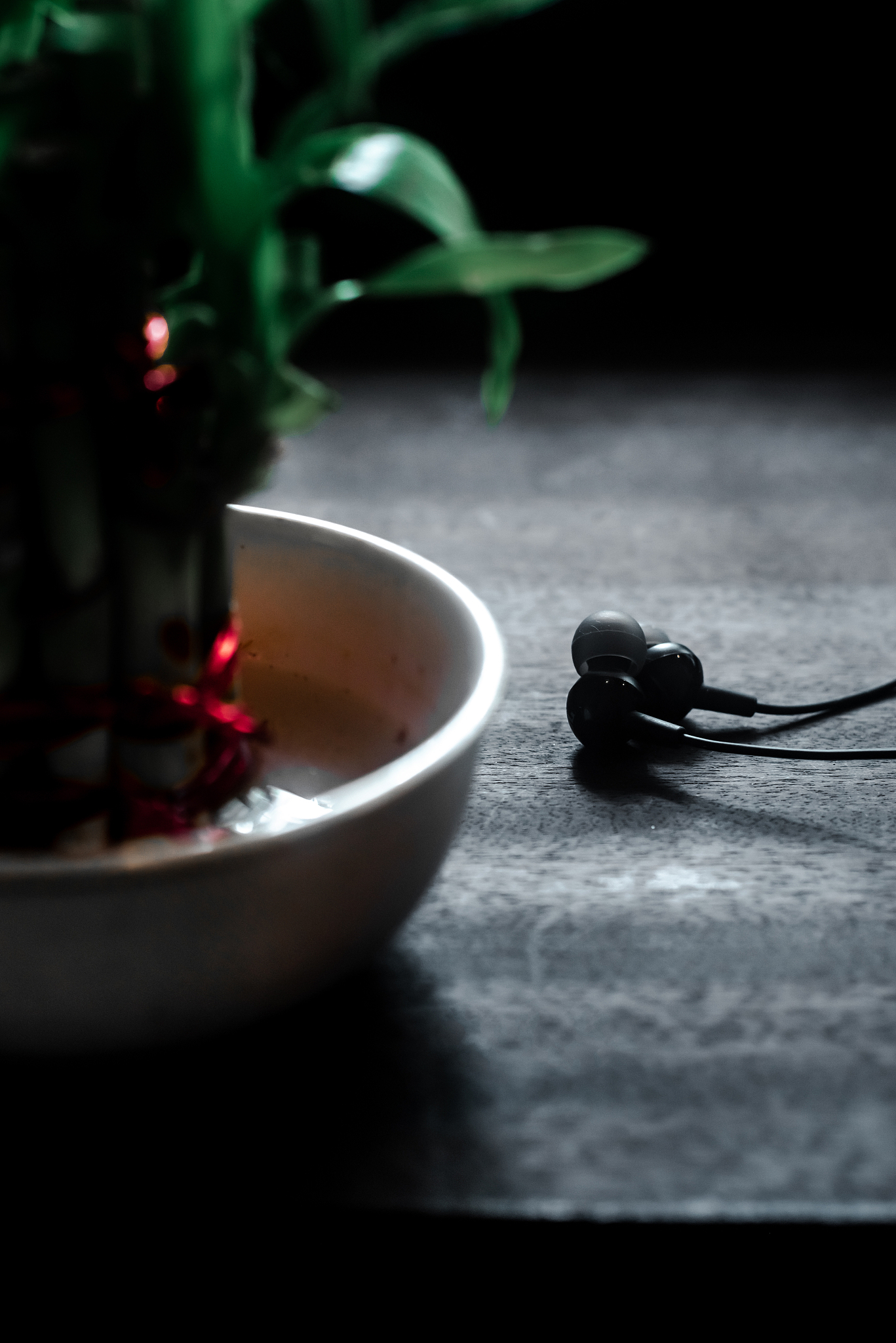 headset on a table