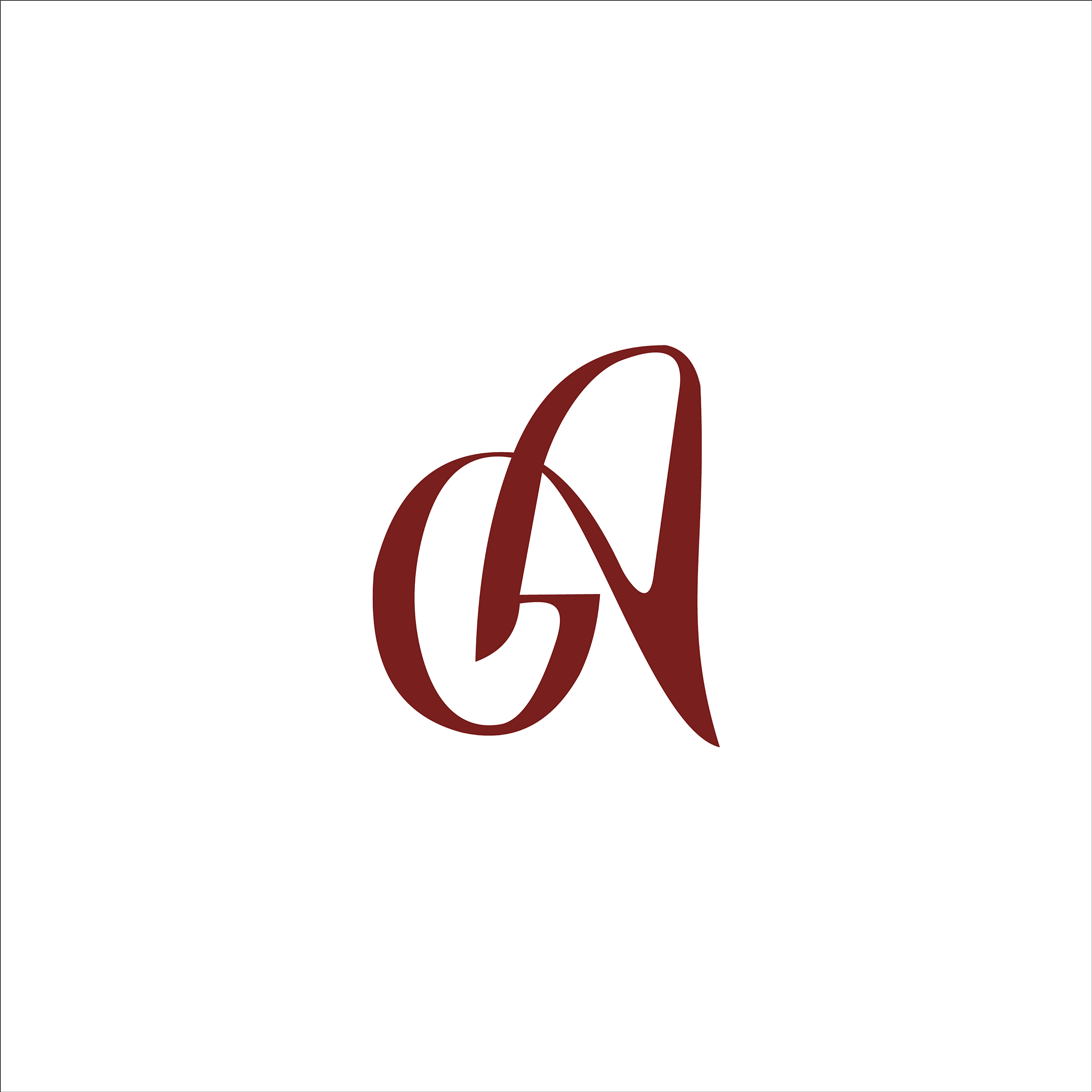 initial letter ag or ga logo design template