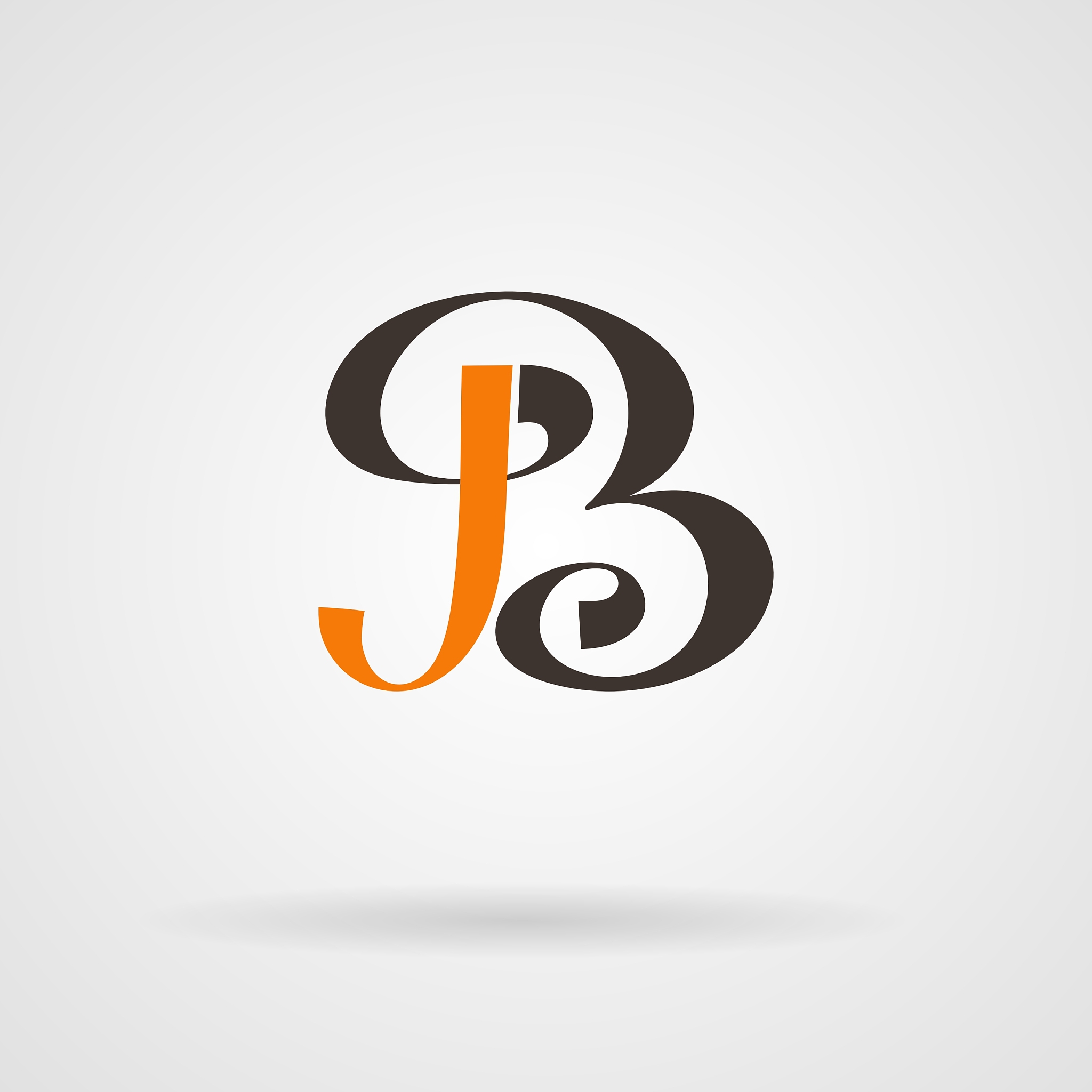 calligraphic monogram letters in the
