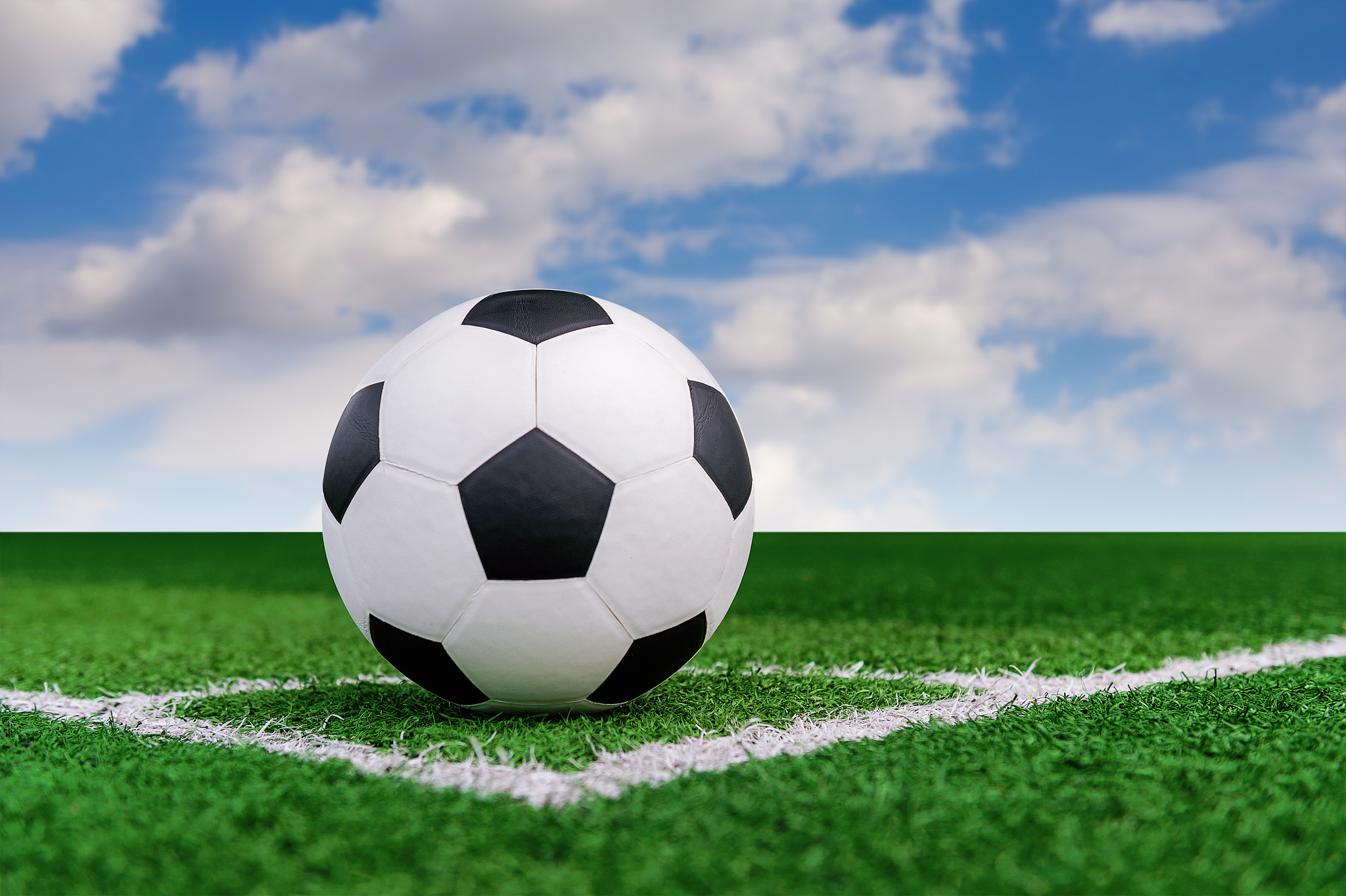 soccer ball and soccer field.