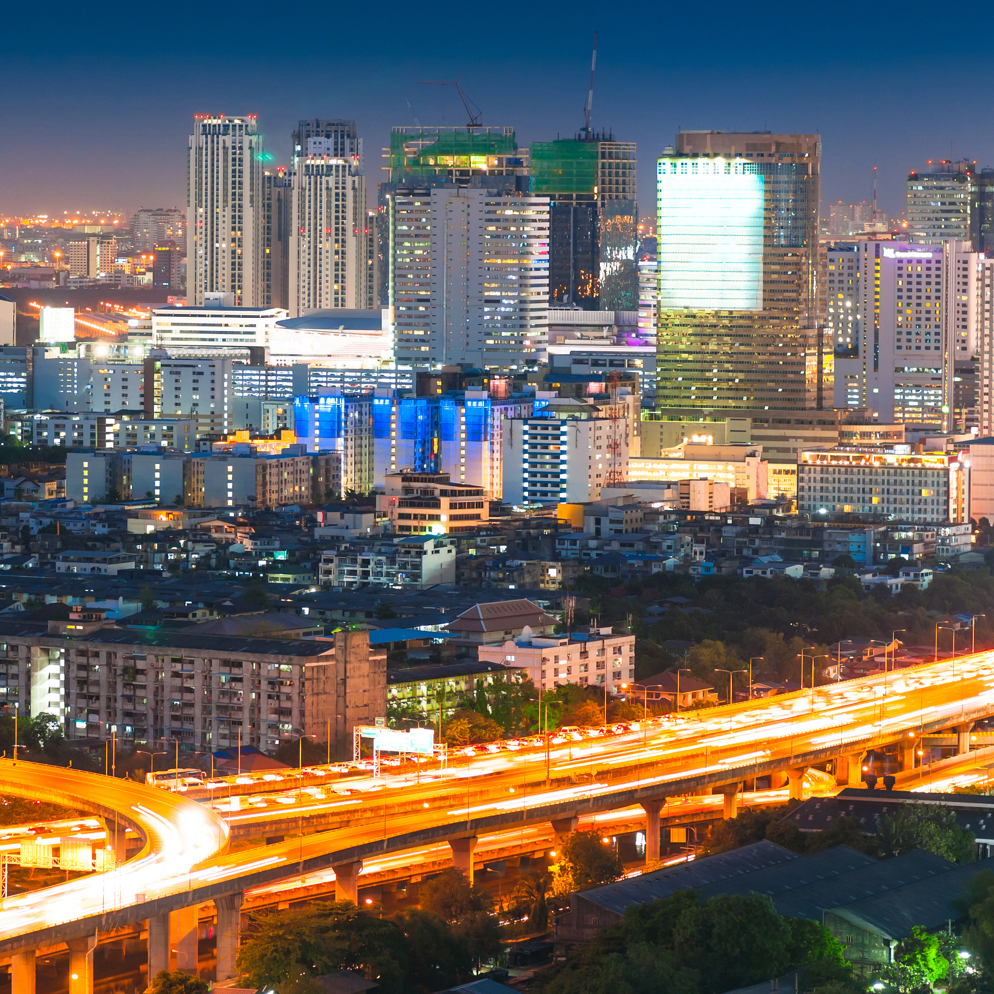 panoramic view of urban landscape in bangkok thailand