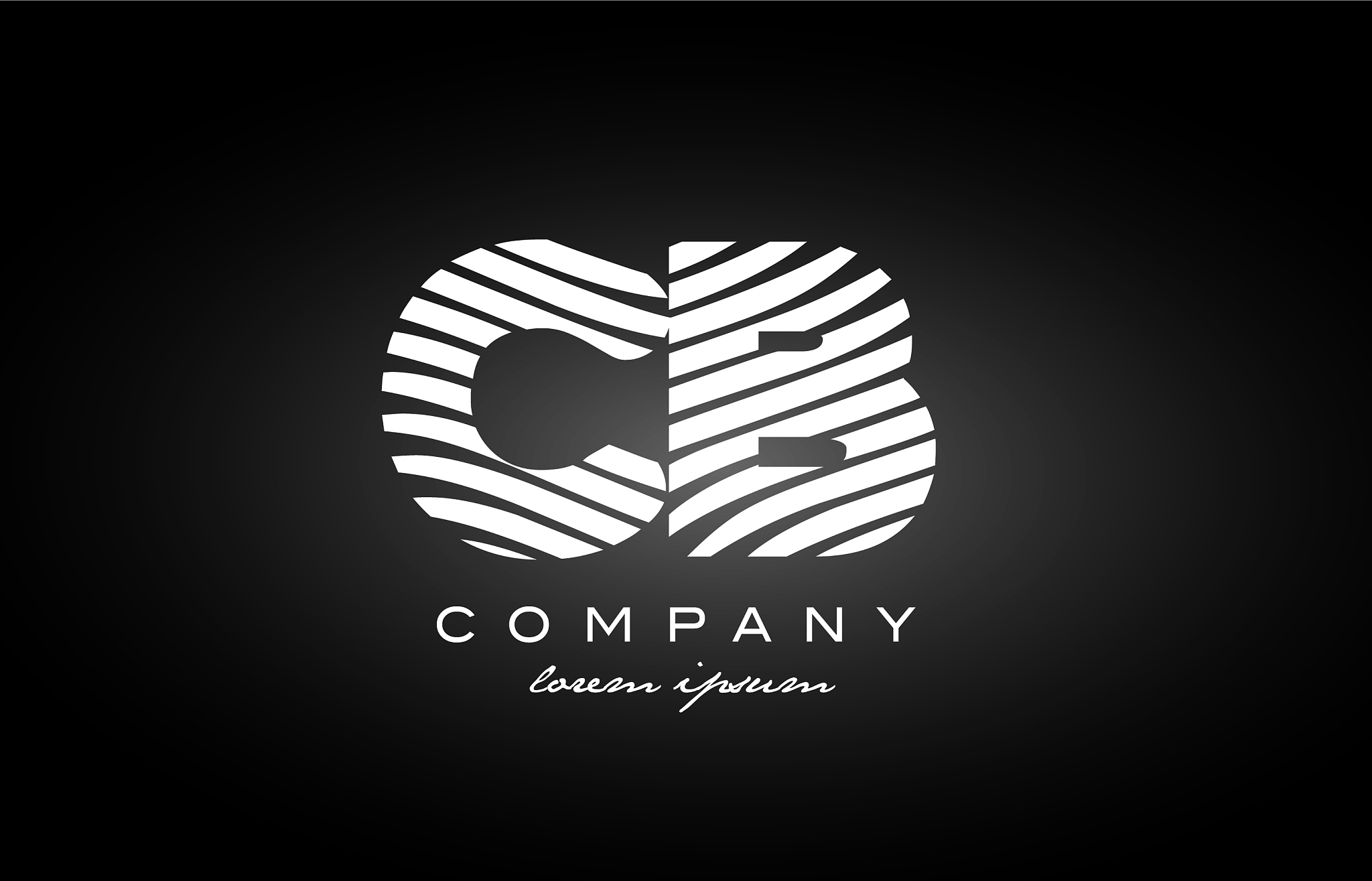 cb c b letter alphabet logo black white icon