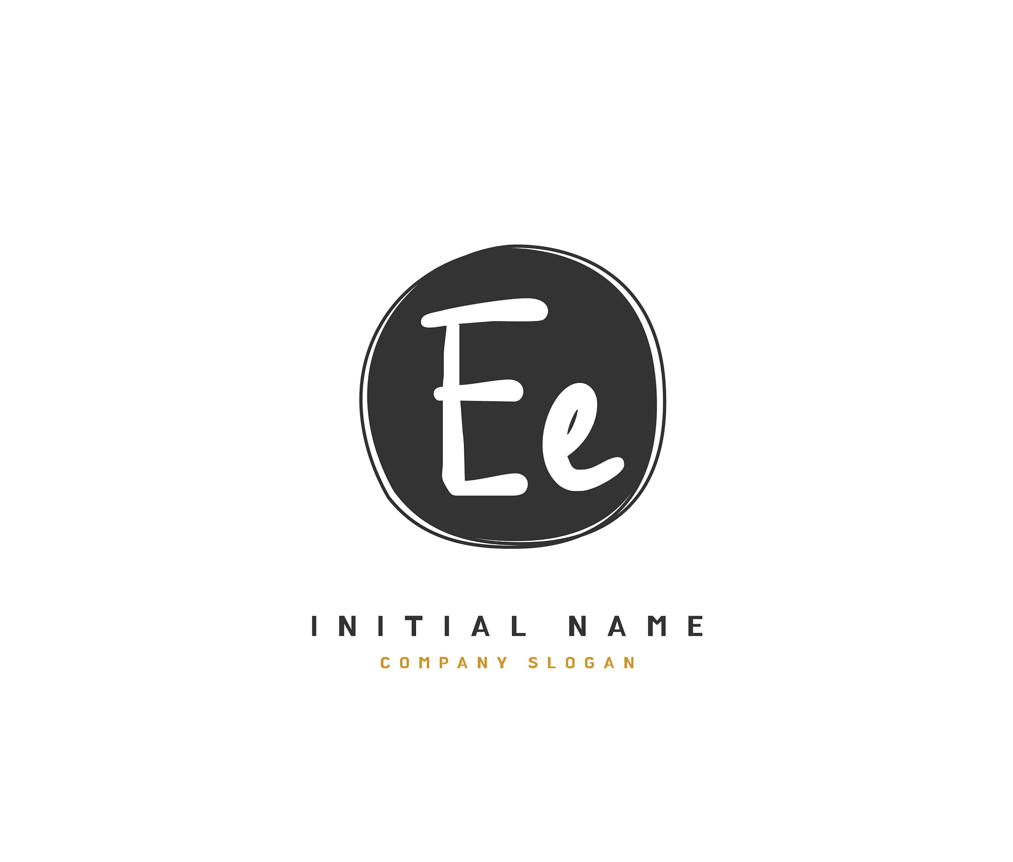 e e ee beauty initial logo handwriting logo of