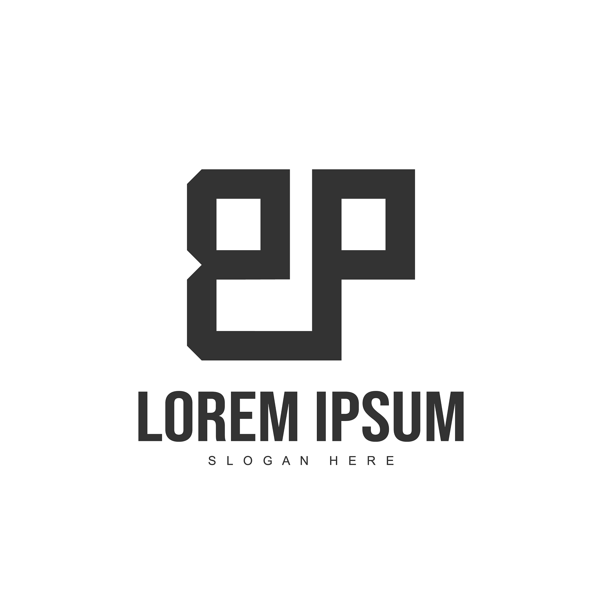 bp letter logo design initial letter logo template