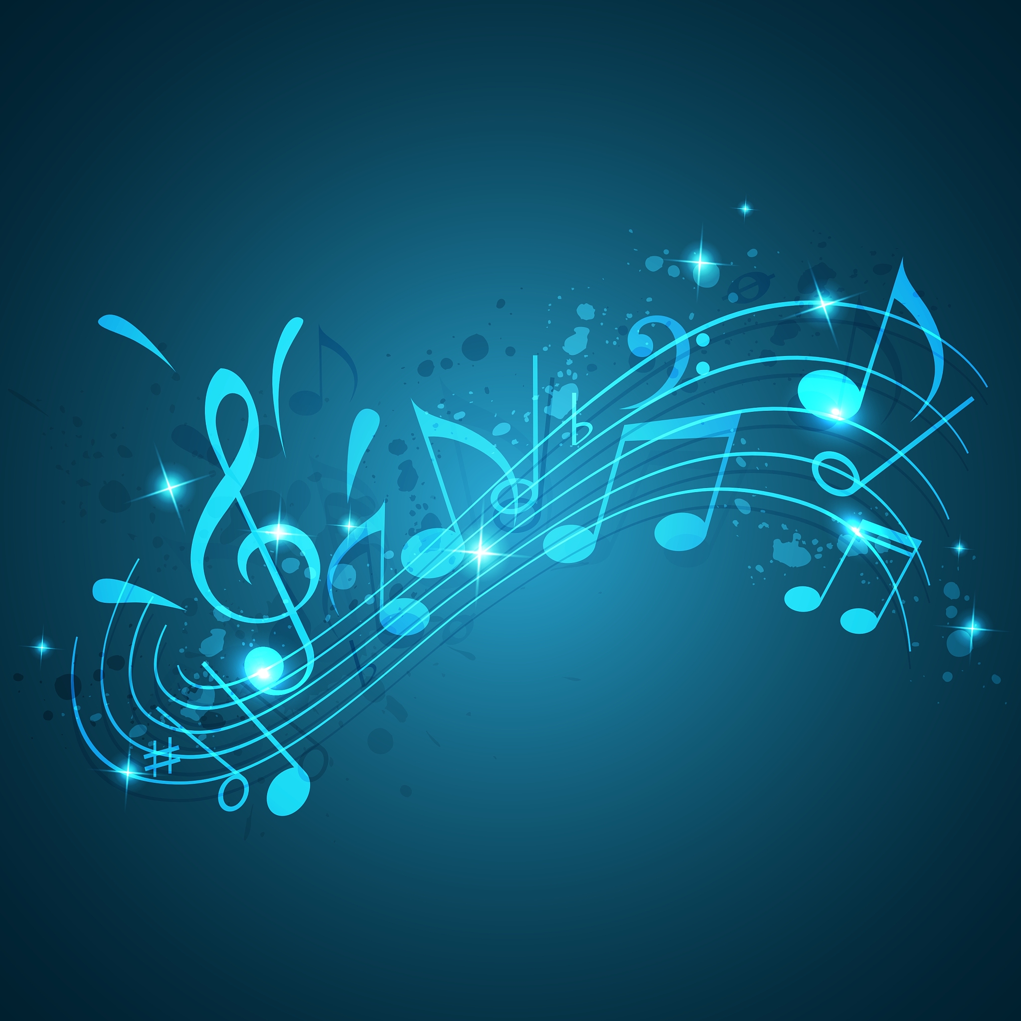 blue abstract music background