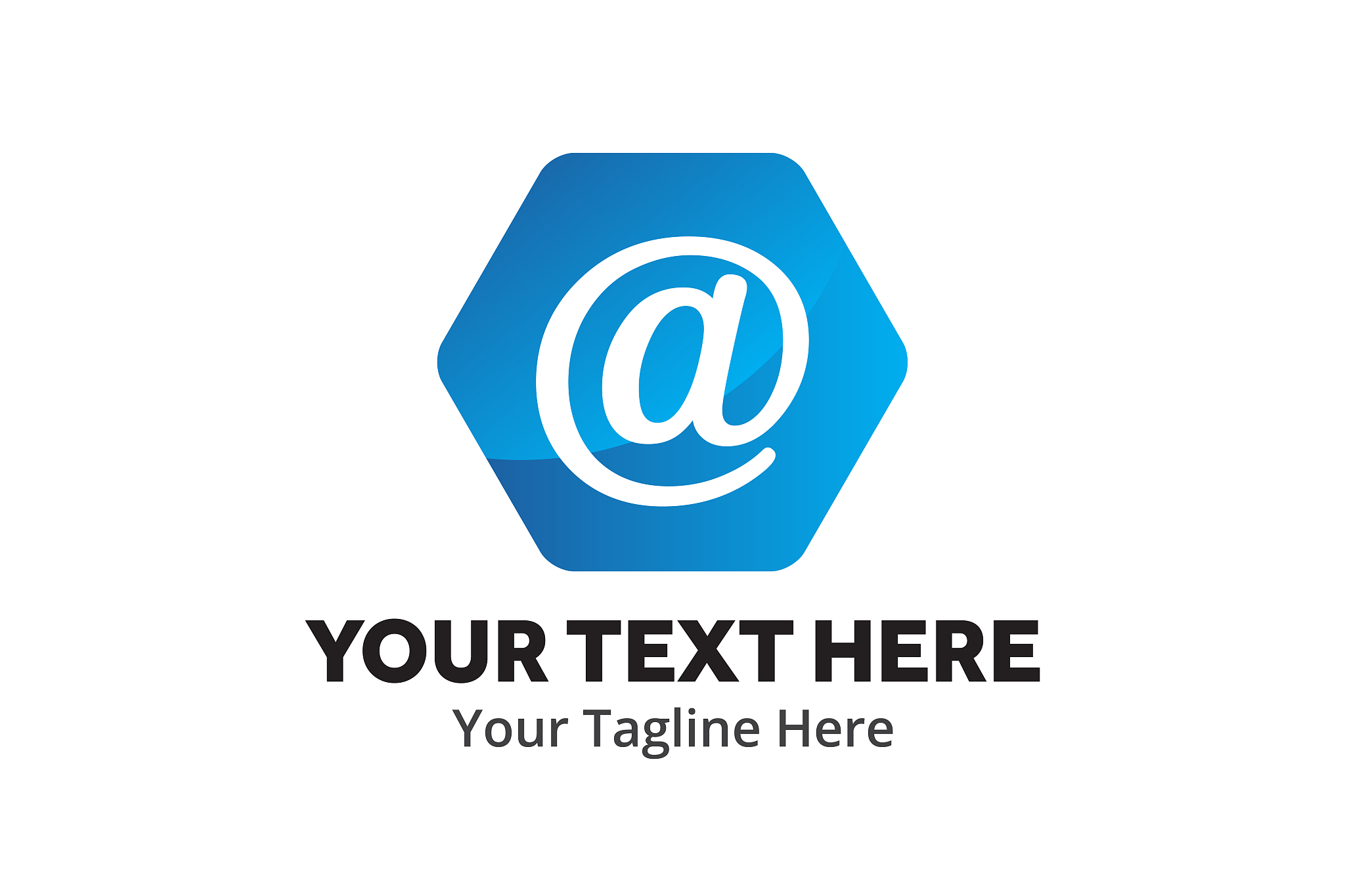 unique email message simple logo creative design in flat style w