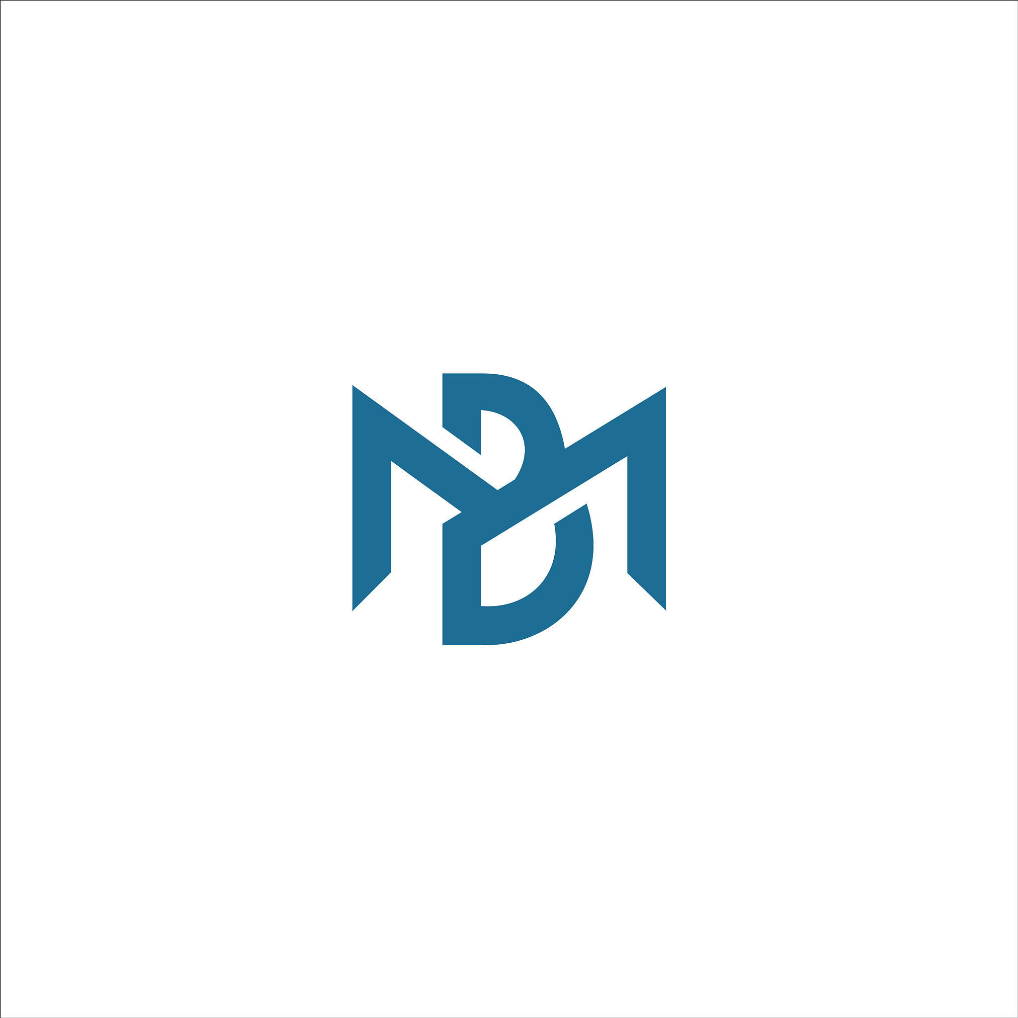 initial letter mb logo or bm logo design