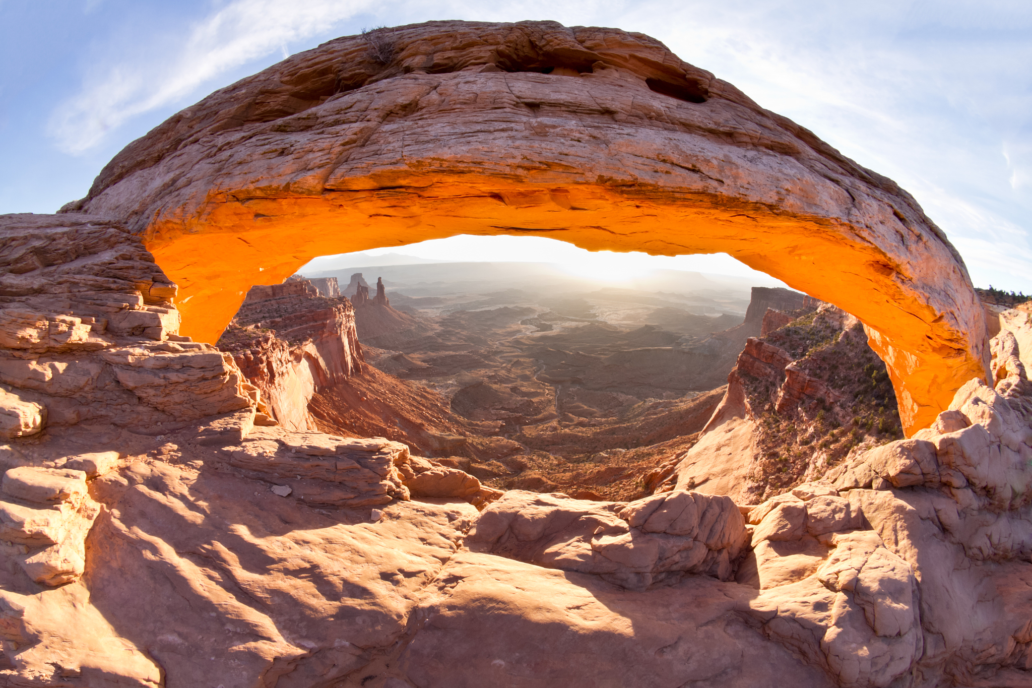 mesa arch, canyon lands utah