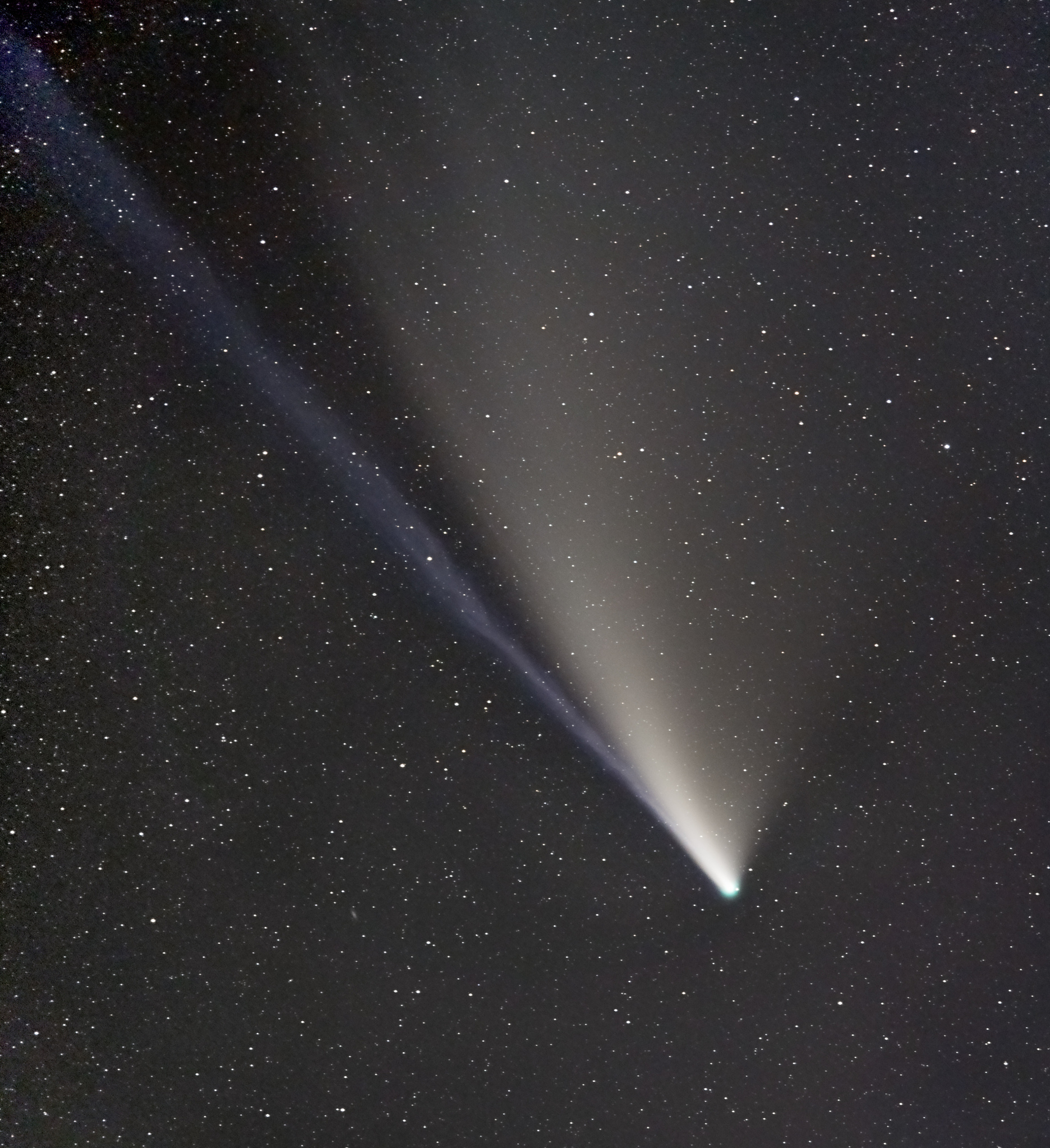 neowise comet seen from northern hemisphere