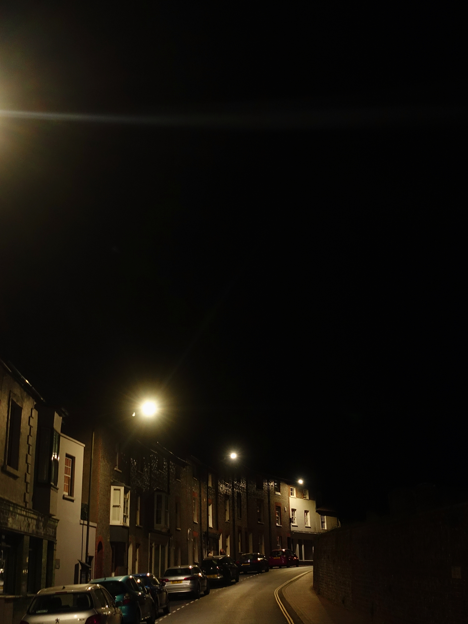 houses at night