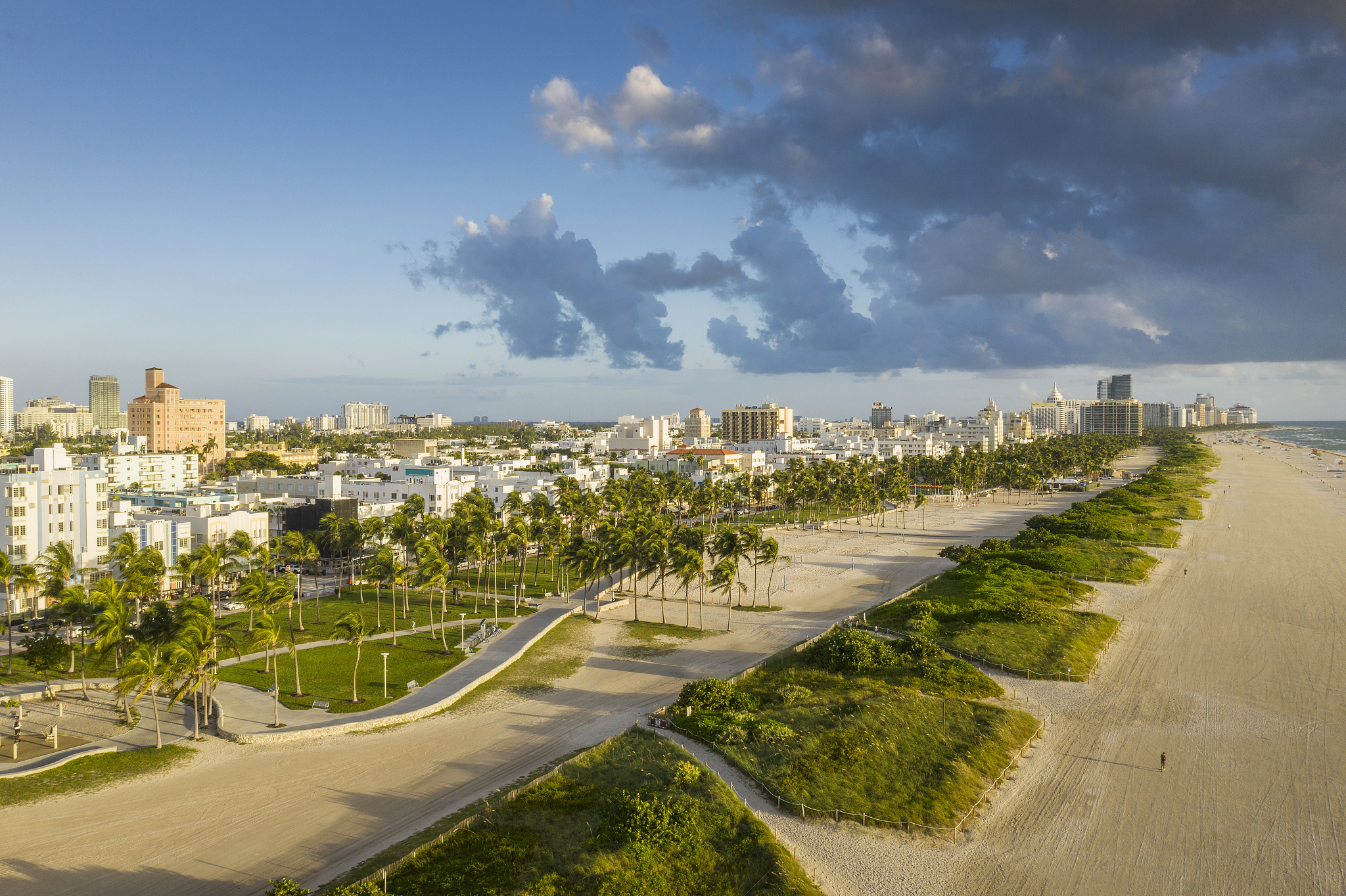 cityscape of miami beach in florida, usa