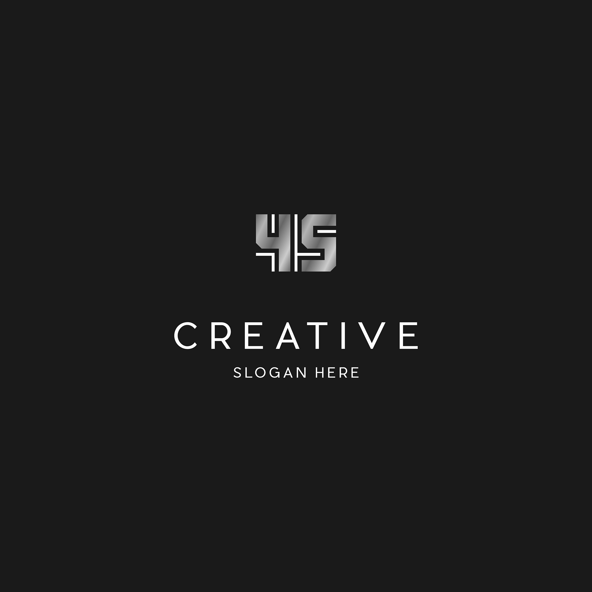 number anniversary 45 creative logo design