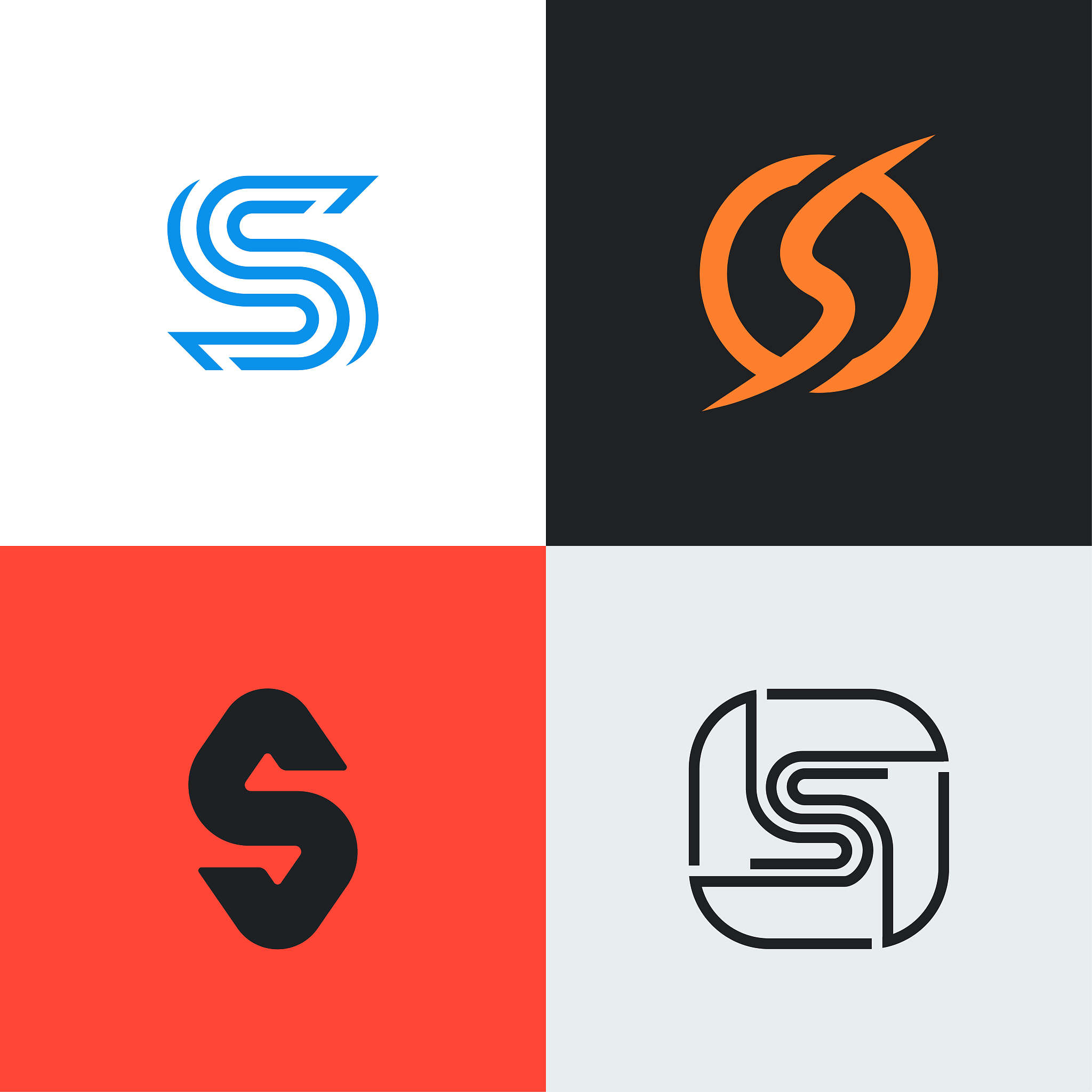 letter s icon icon company signs collection.