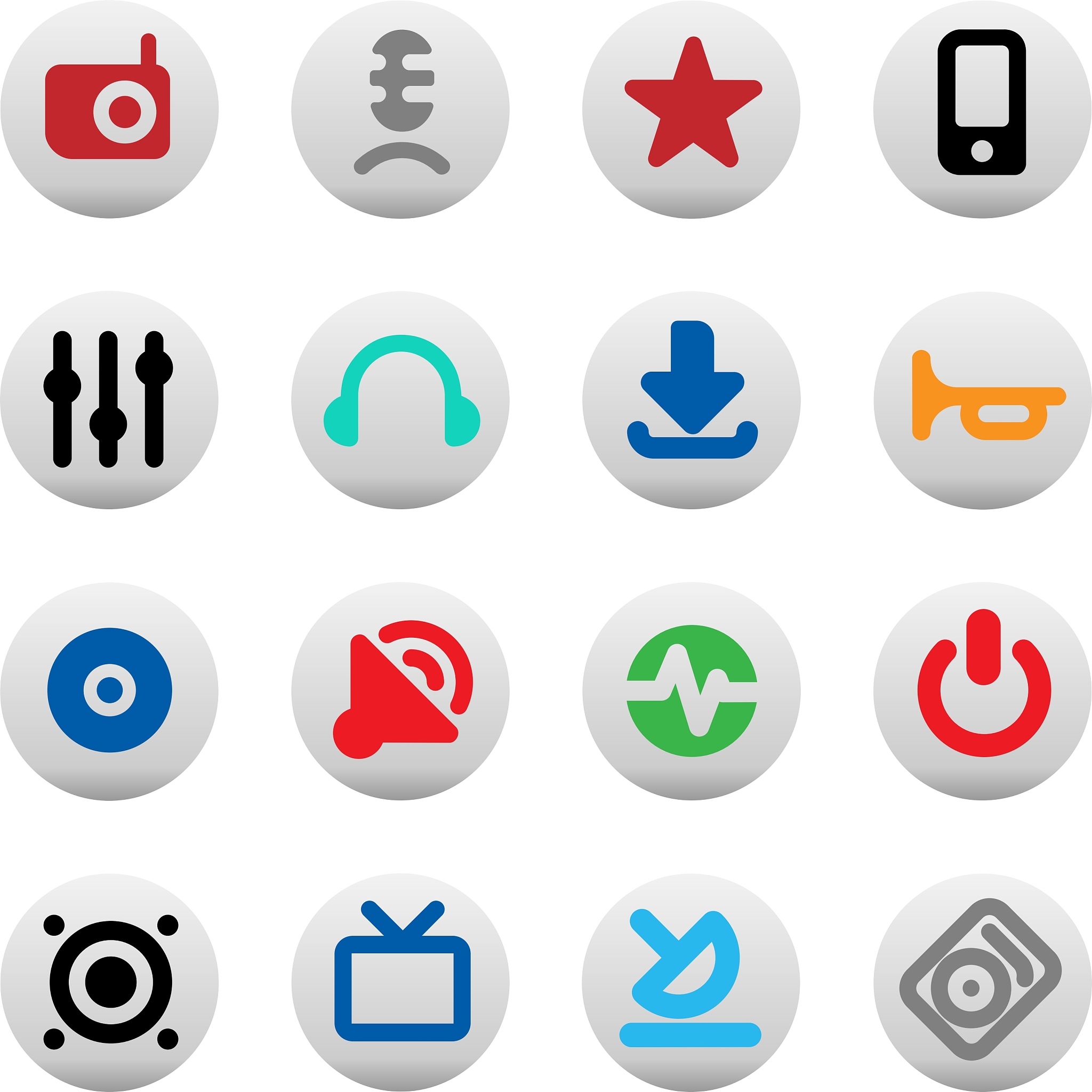 buttons for music and sound