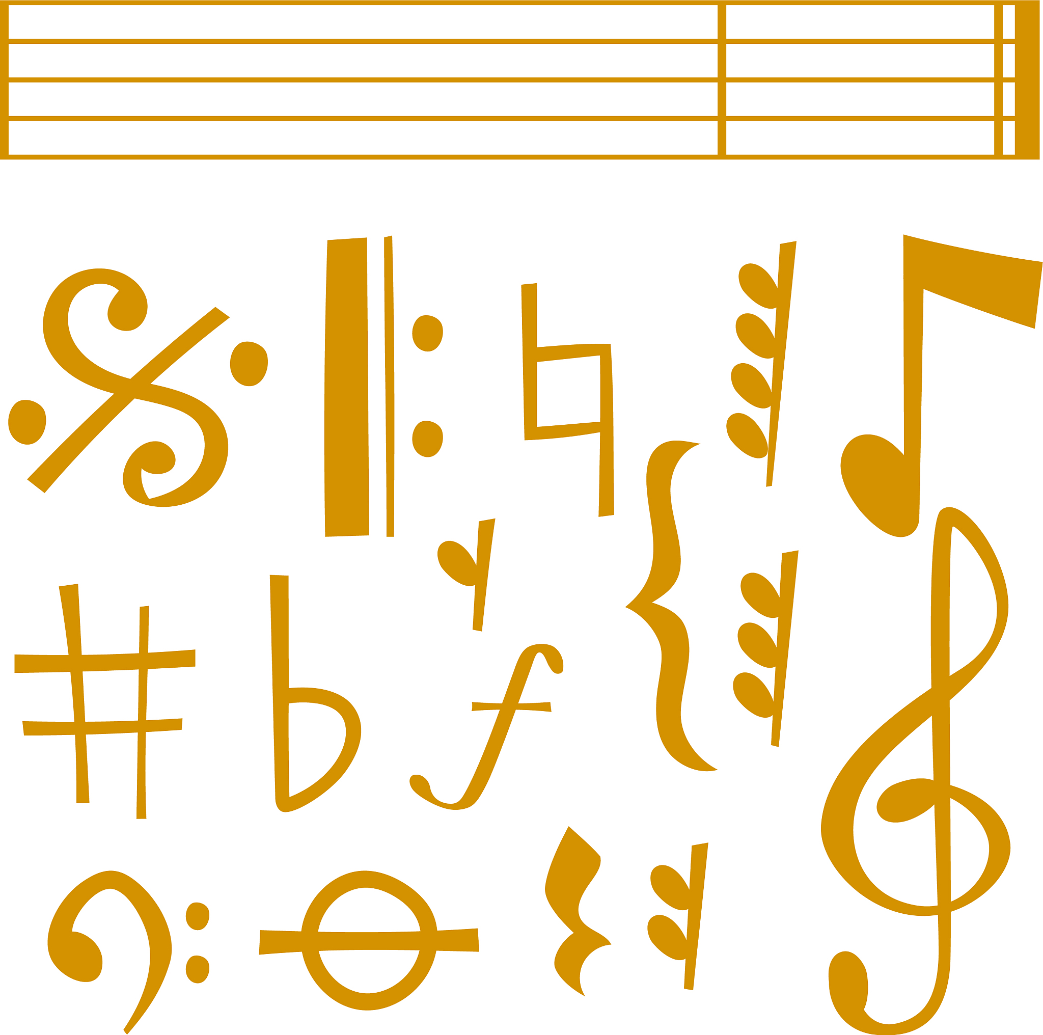 notes music melody colorfull musician