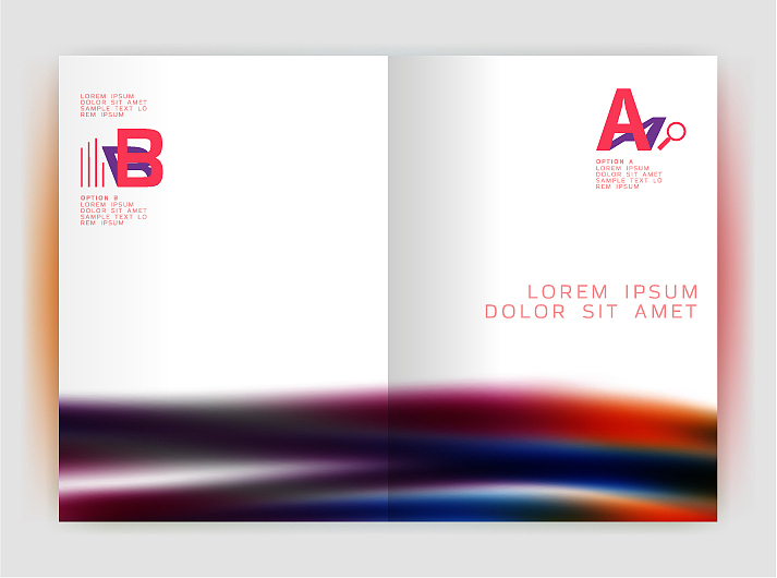 blurred wave line business annual report abstract