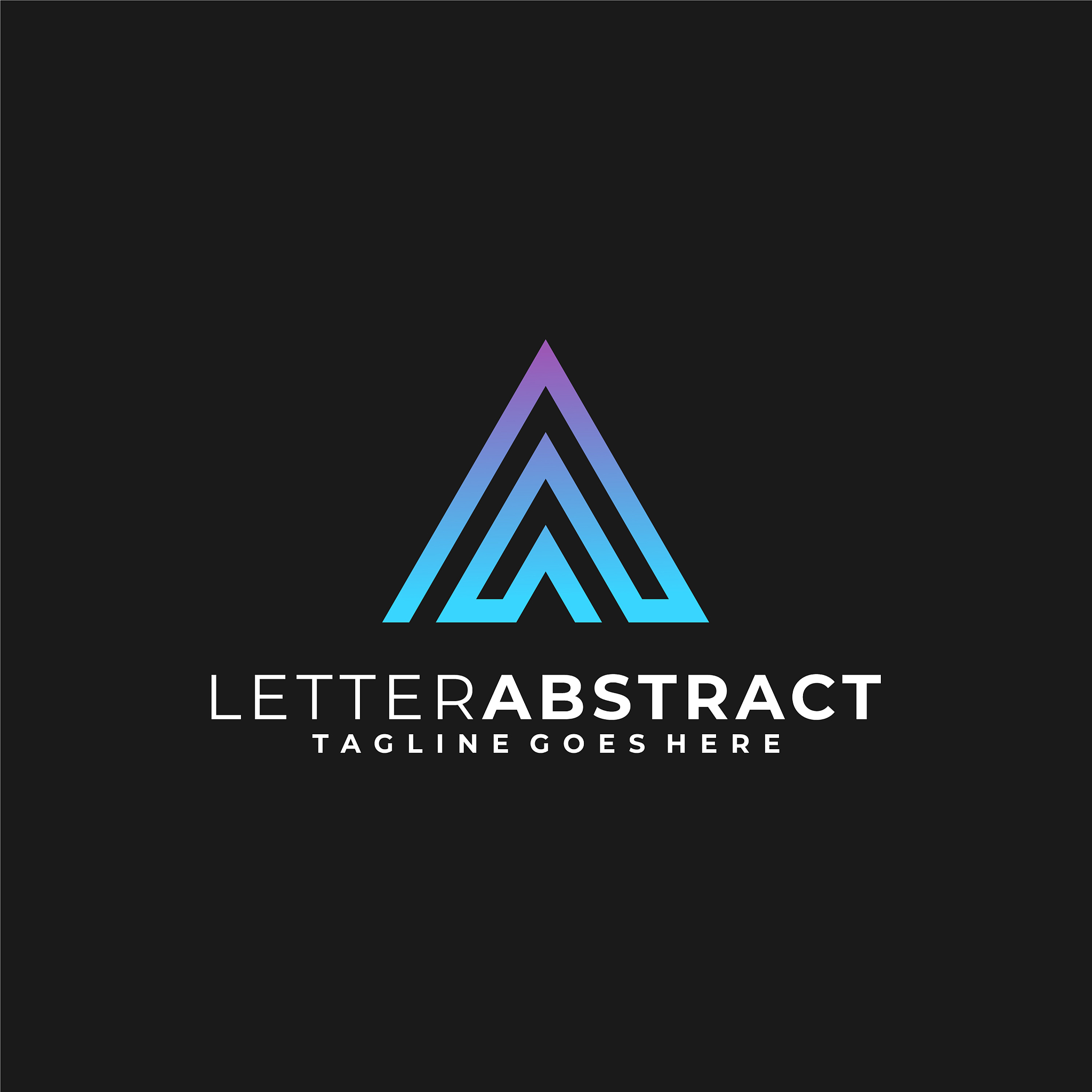 letter a colorful design template