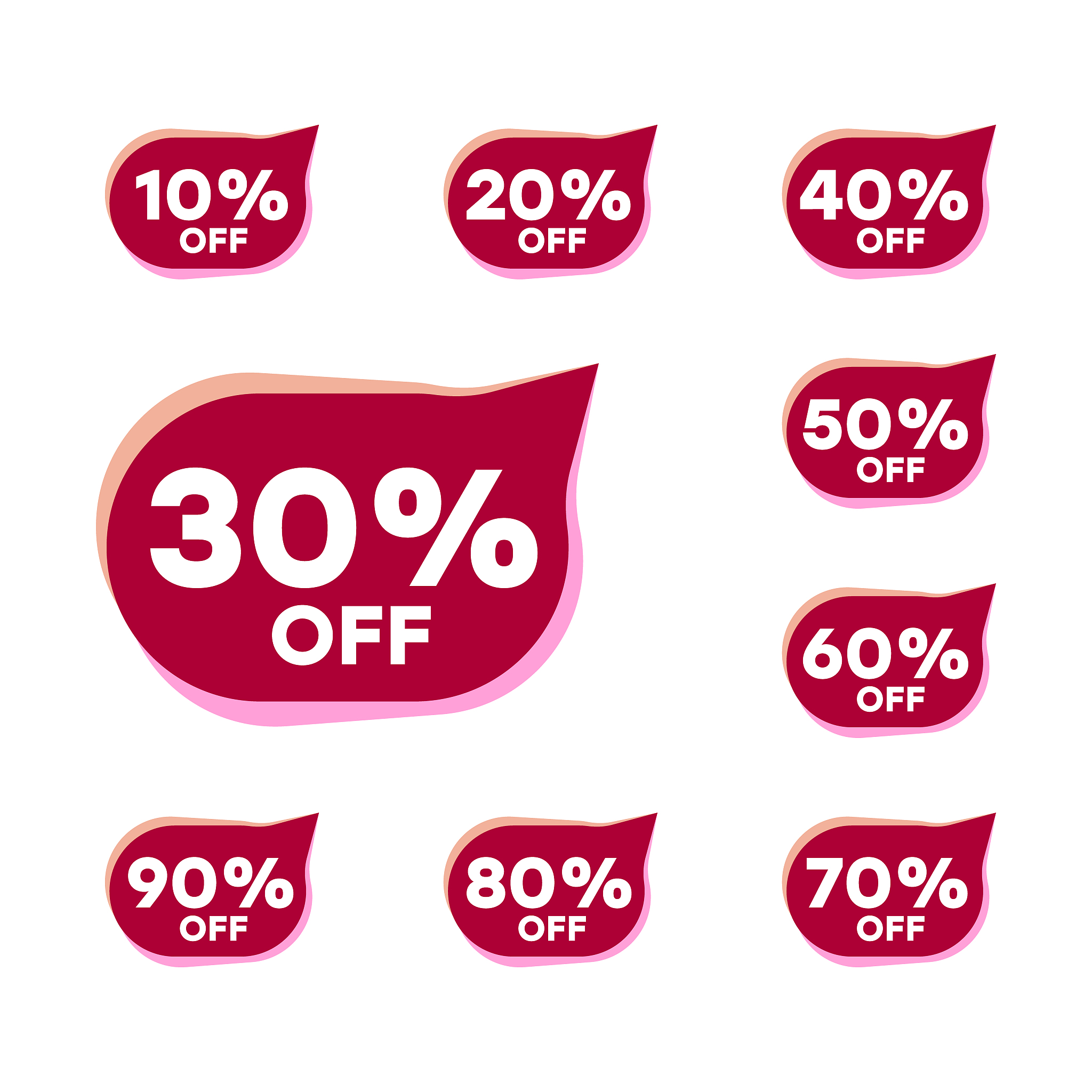 vector price tags at a discount.