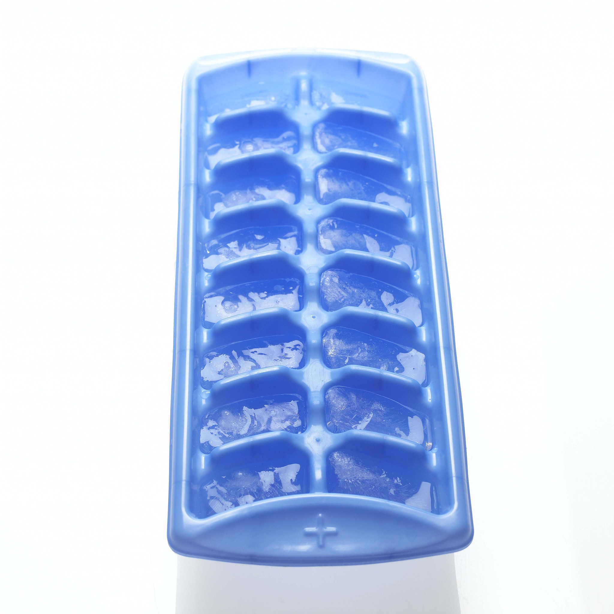 3层硅胶冰格模具 - 带盖家用冰箱速冻器