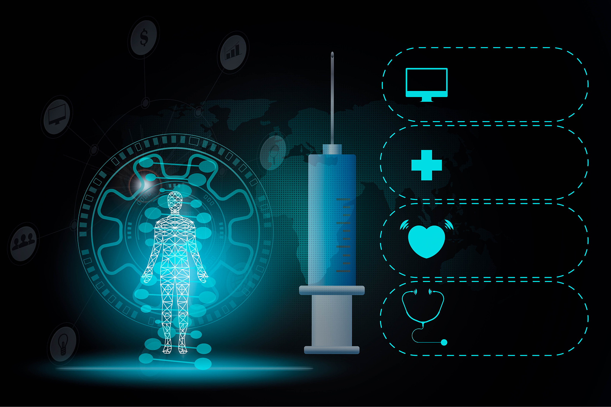 medical science abstract background healthcare medical technolog