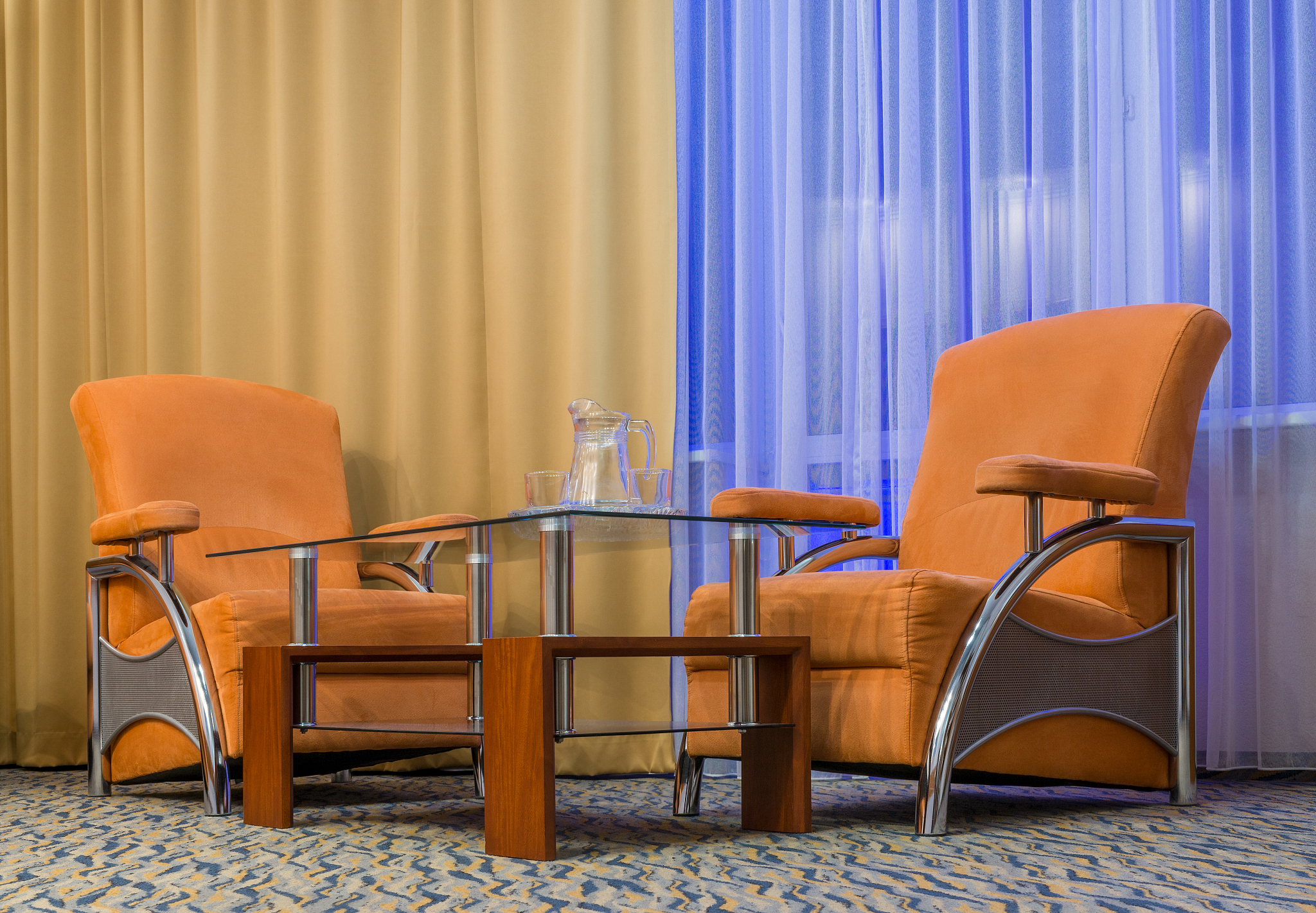 upholstered furniture in room